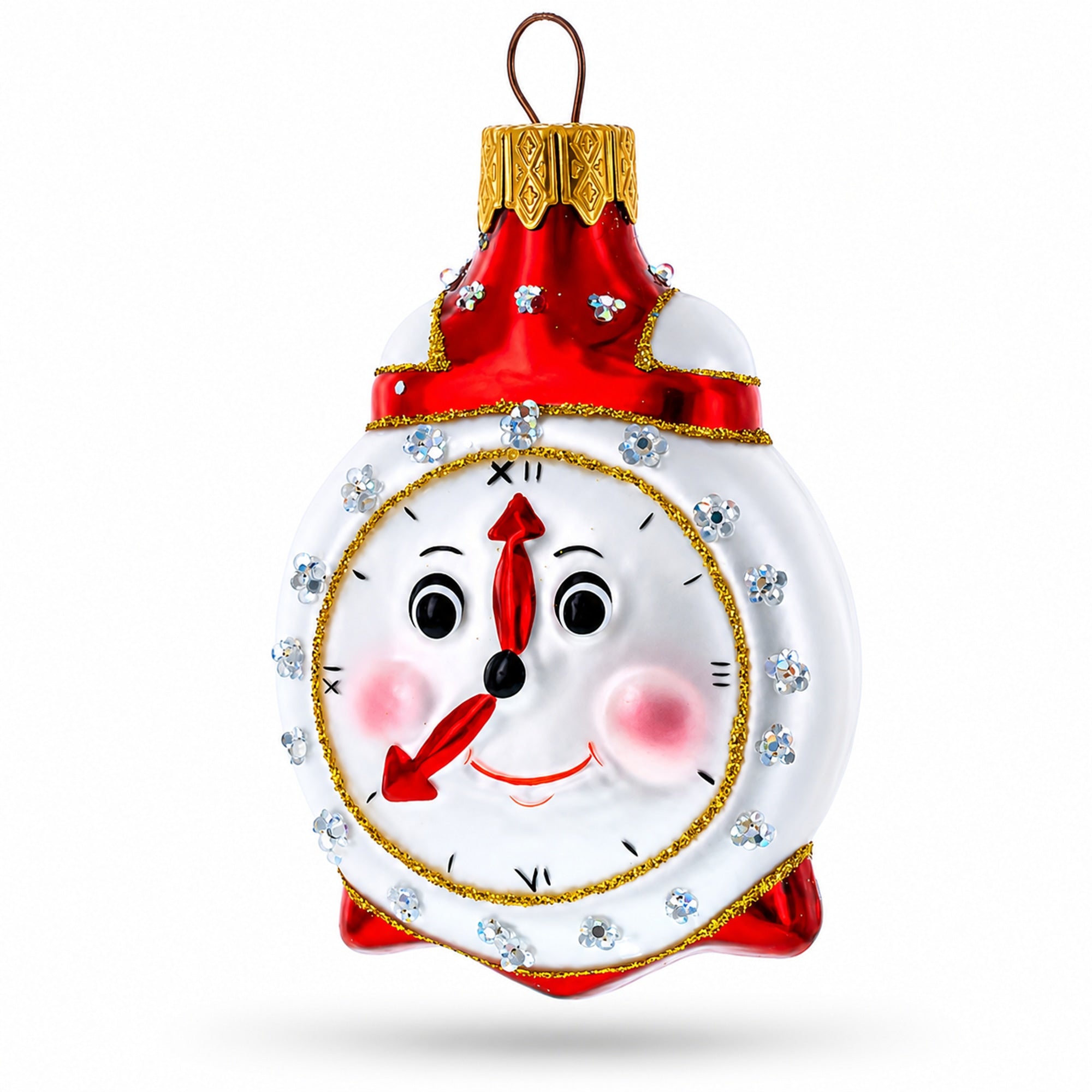 Smiling Face Alarm Clock Christmas Ornament