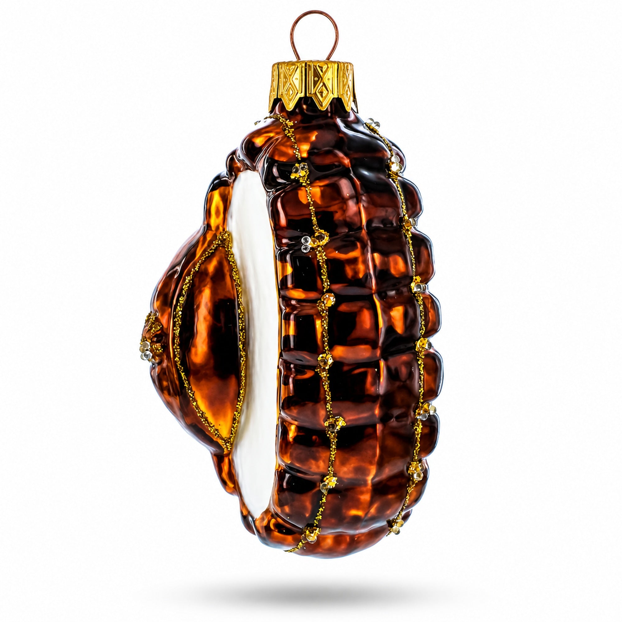 Brown Wristwatch Glass Christmas Ornament
