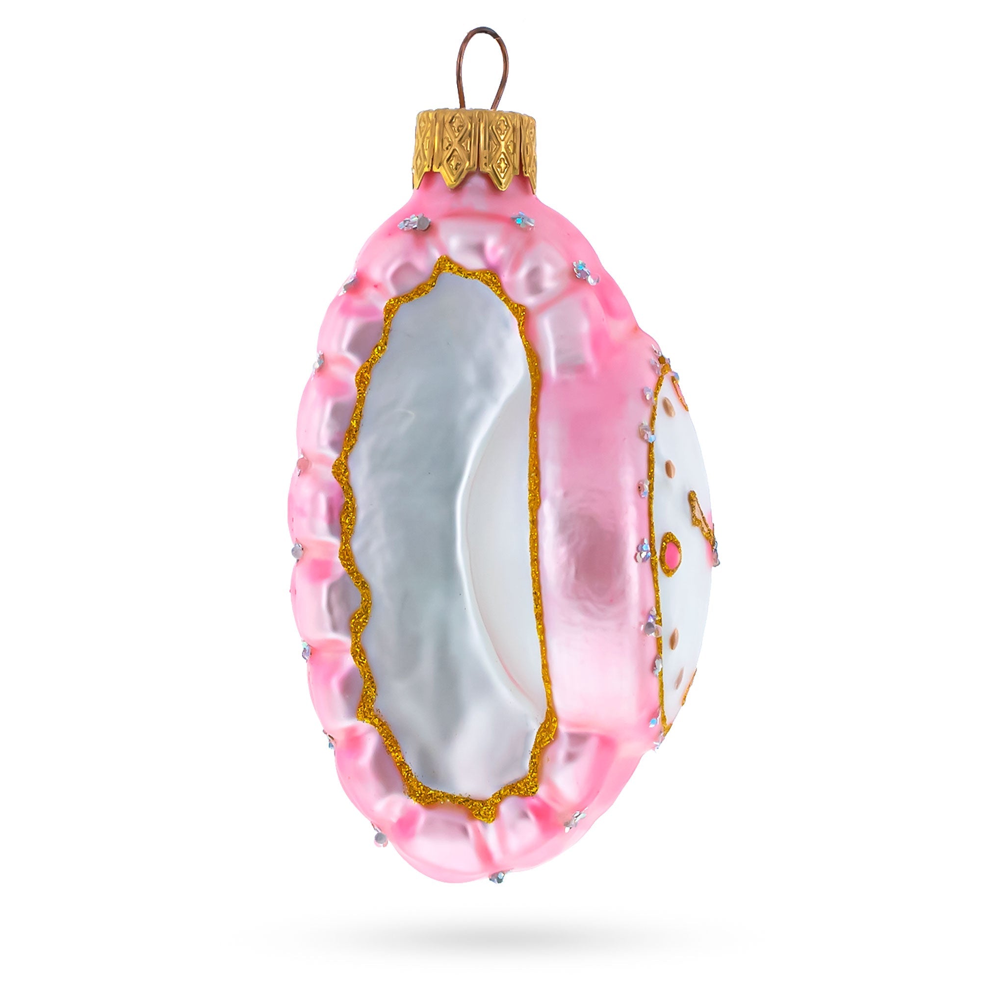 Elegant Pink Wristwatch Glass Christmas Ornament