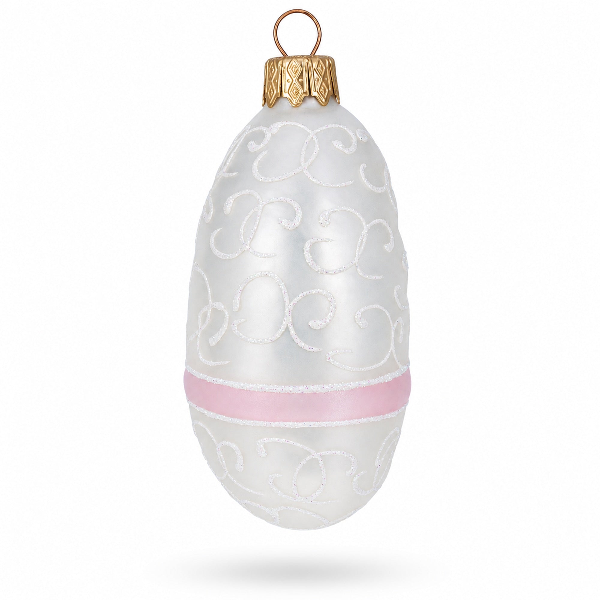 Newborn Baby Girl Glass Christmas Ornament