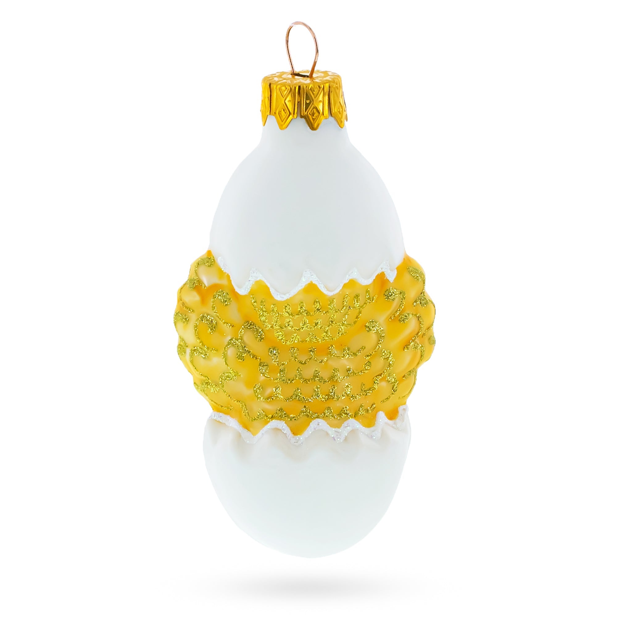 Baby Chick in Egg Glass Christmas Ornament