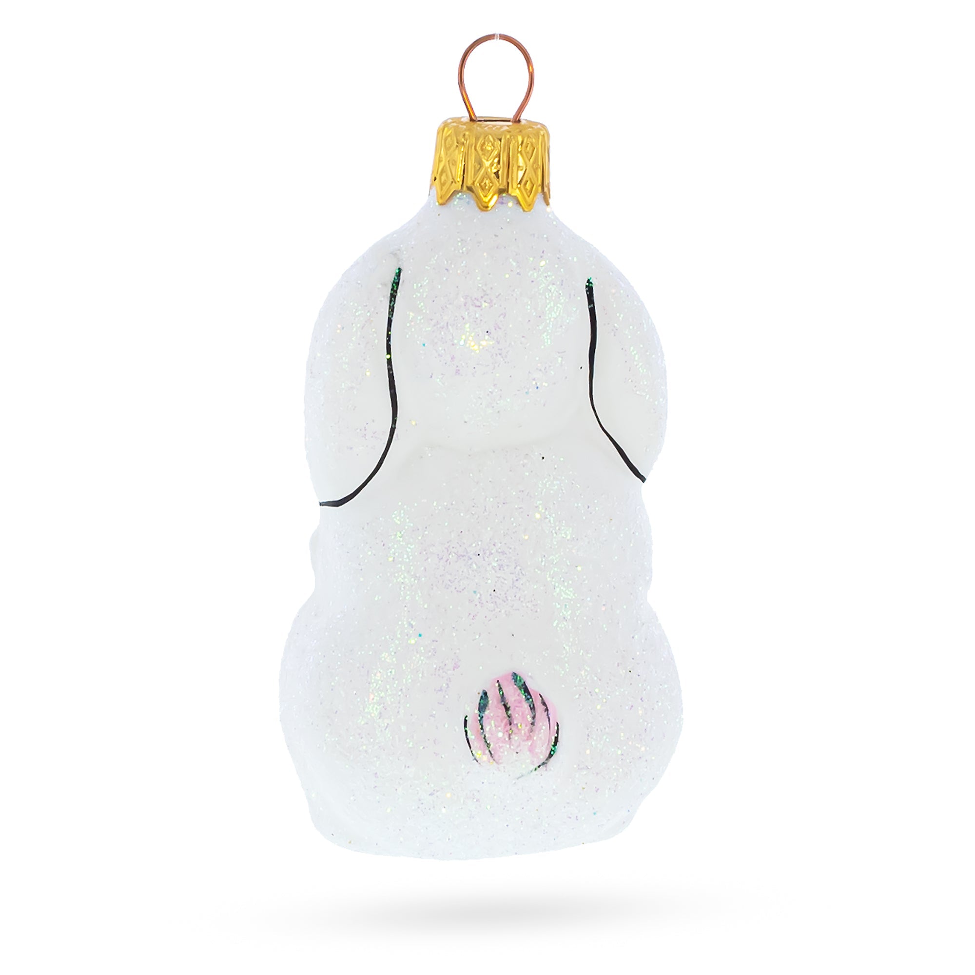 Whimsical Bunny Messenger with Envelope Glass Ornaments