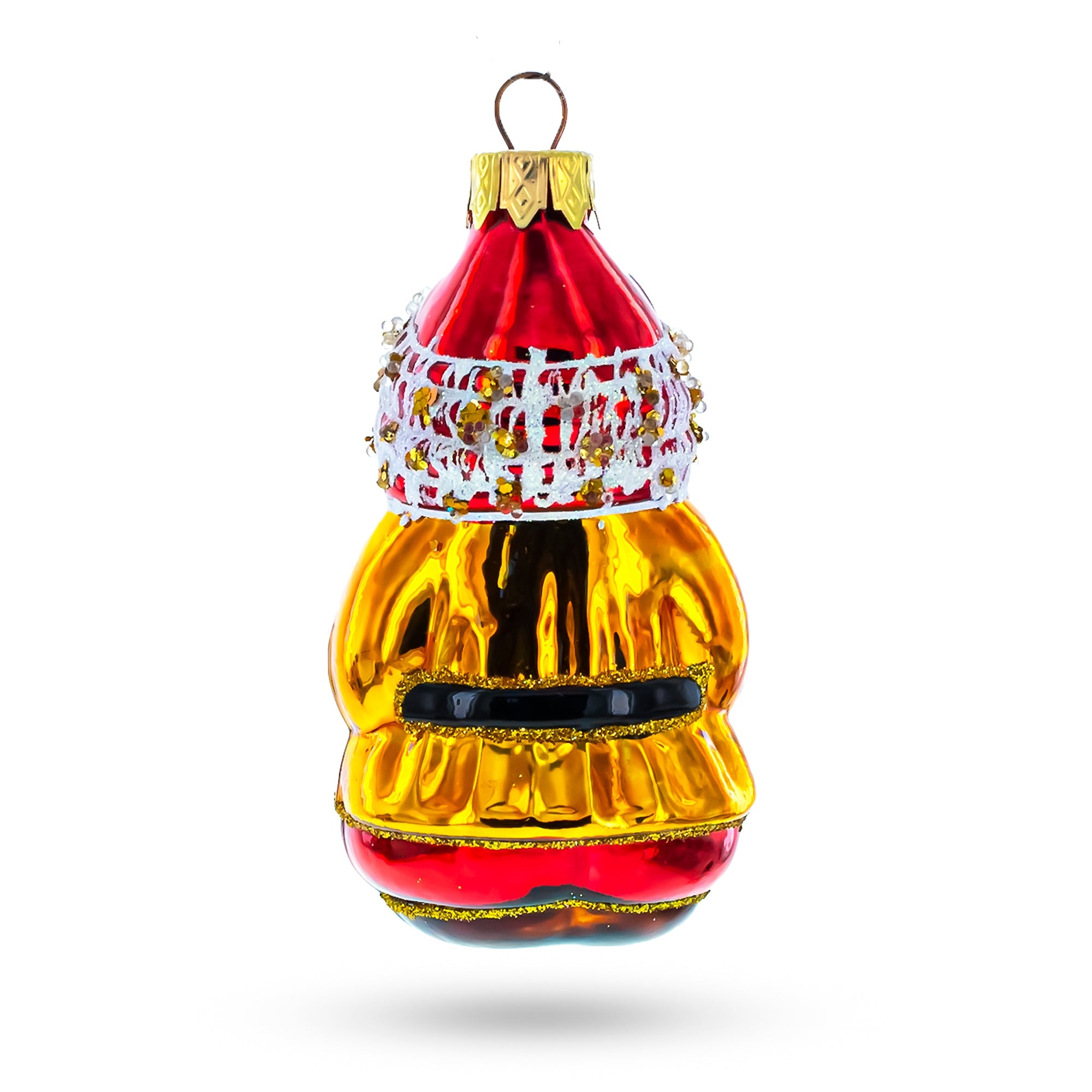 Chubby Gnome Glass Christmas Ornament