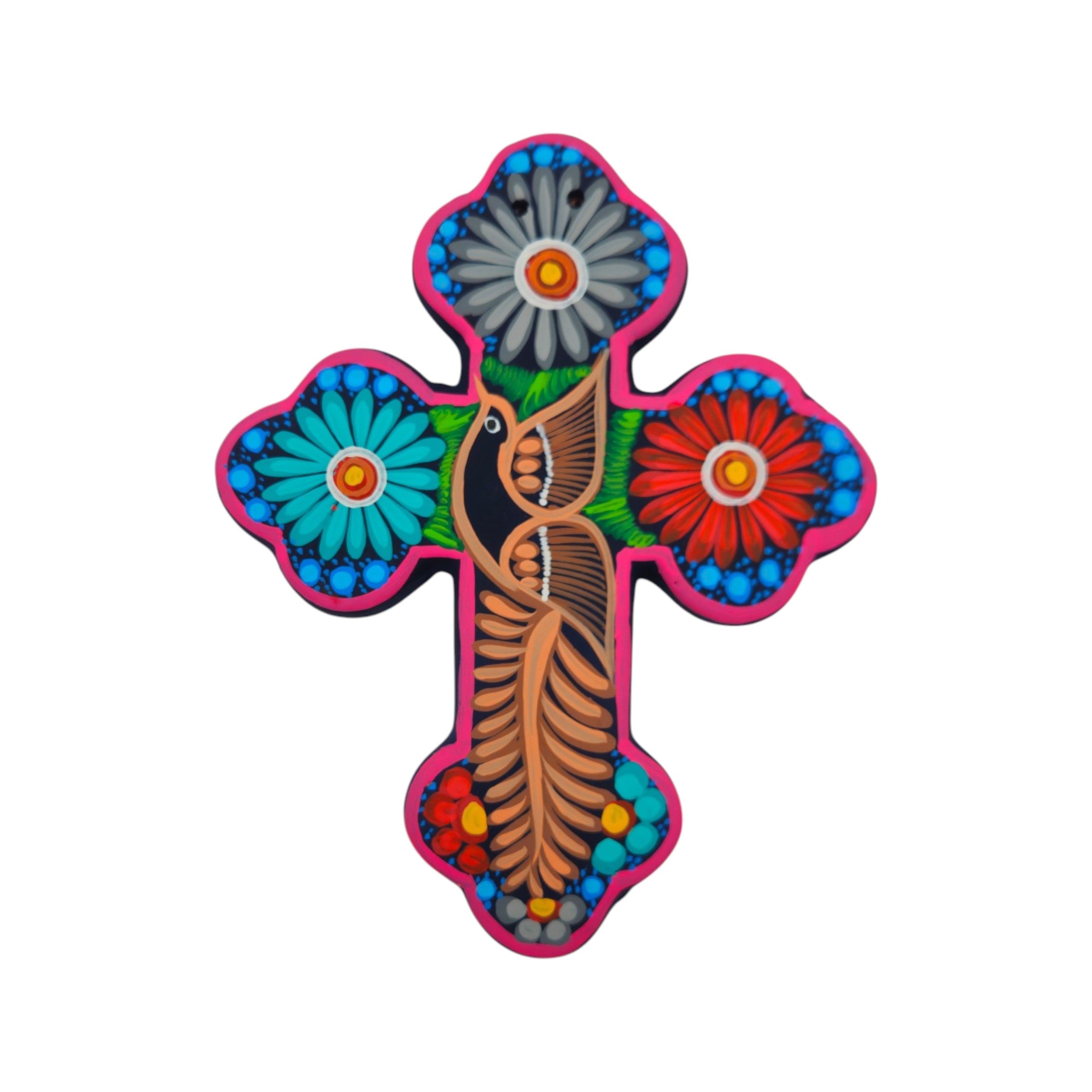Alebrije Cross Wall Art | Colorful Mexican Decor
