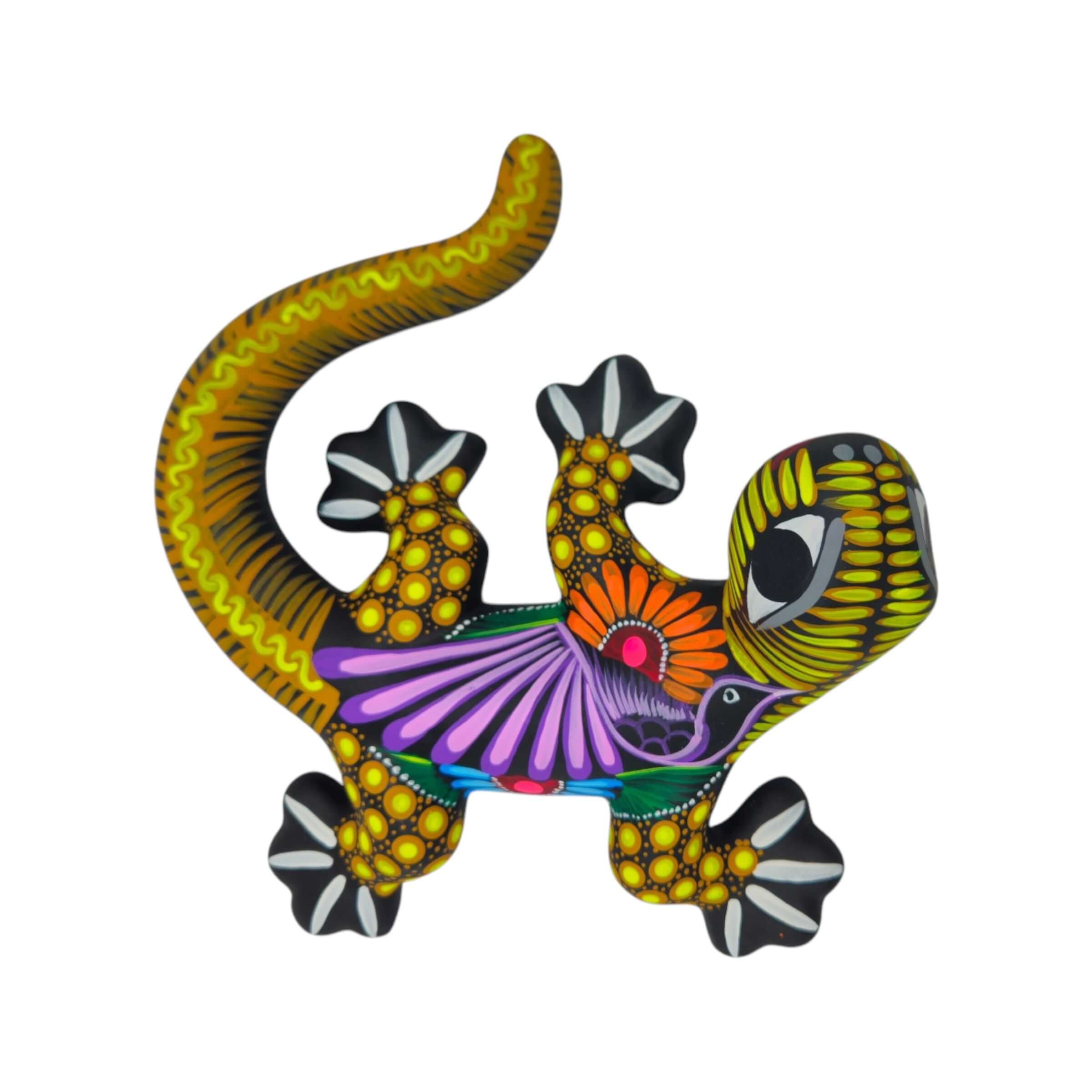 Alebrije Lizard Figurine | Mexican Wall Art