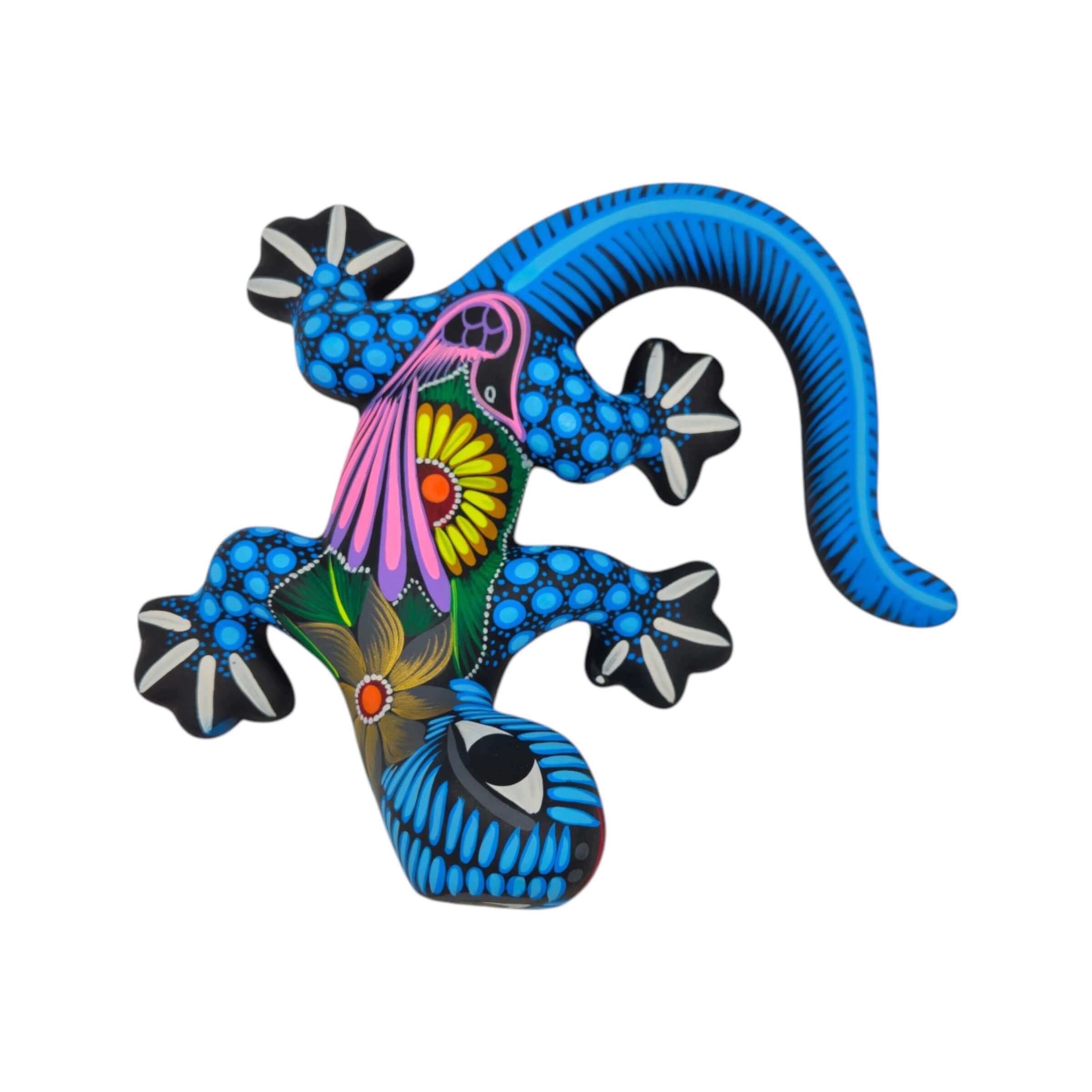 Alebrije Lizard Figurine | Mexican Wall Art