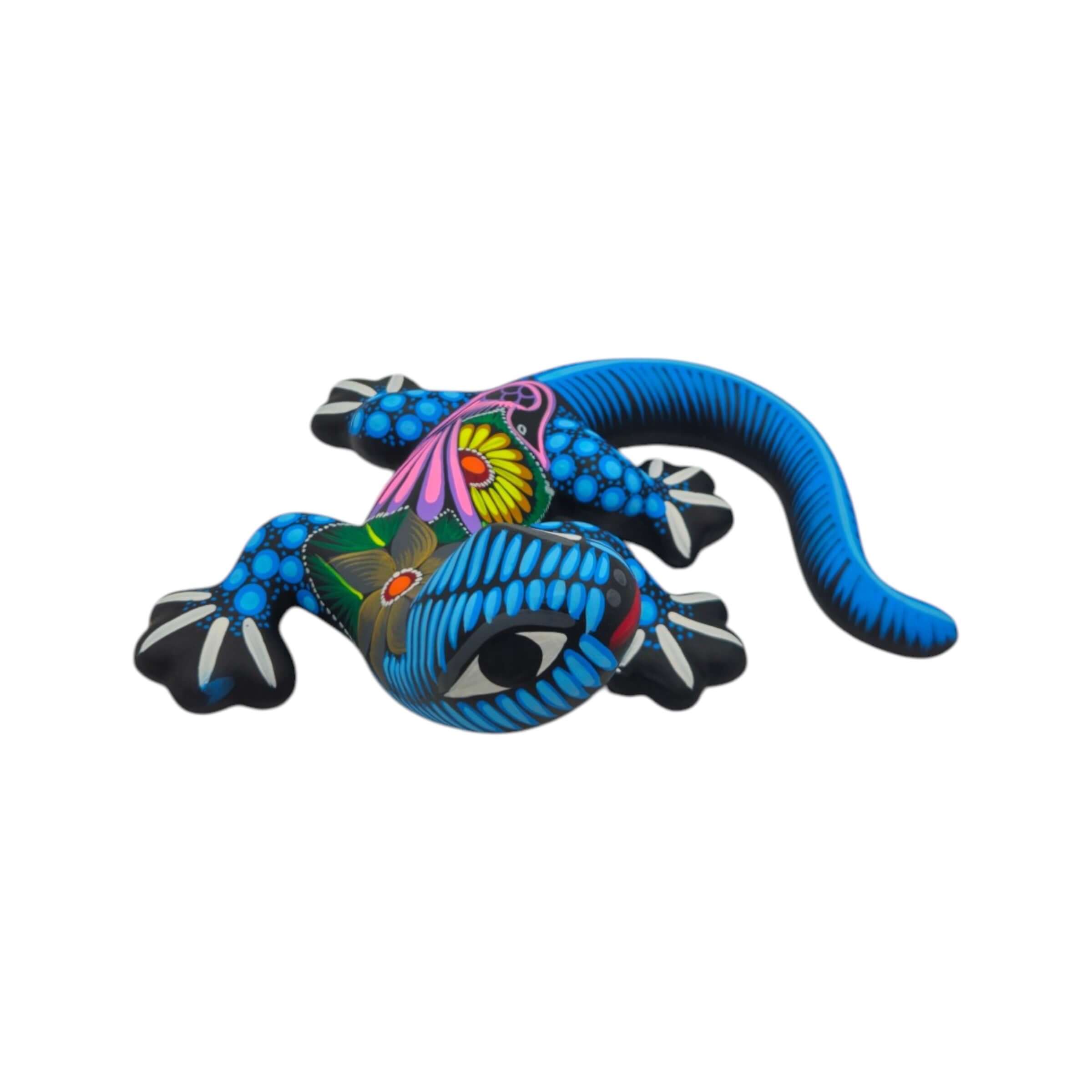 Alebrije Lizard Figurine | Mexican Wall Art