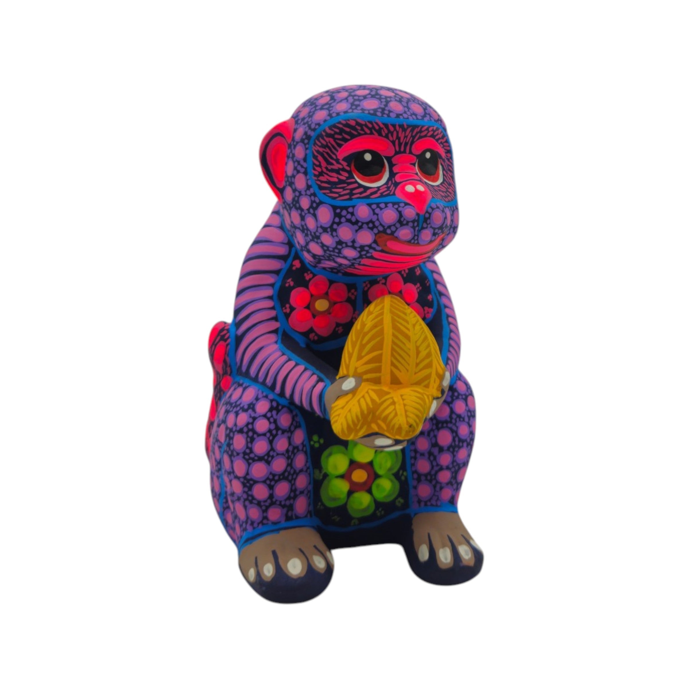 Alebrije Monkey Figurine | Hand-Painted Folk Art