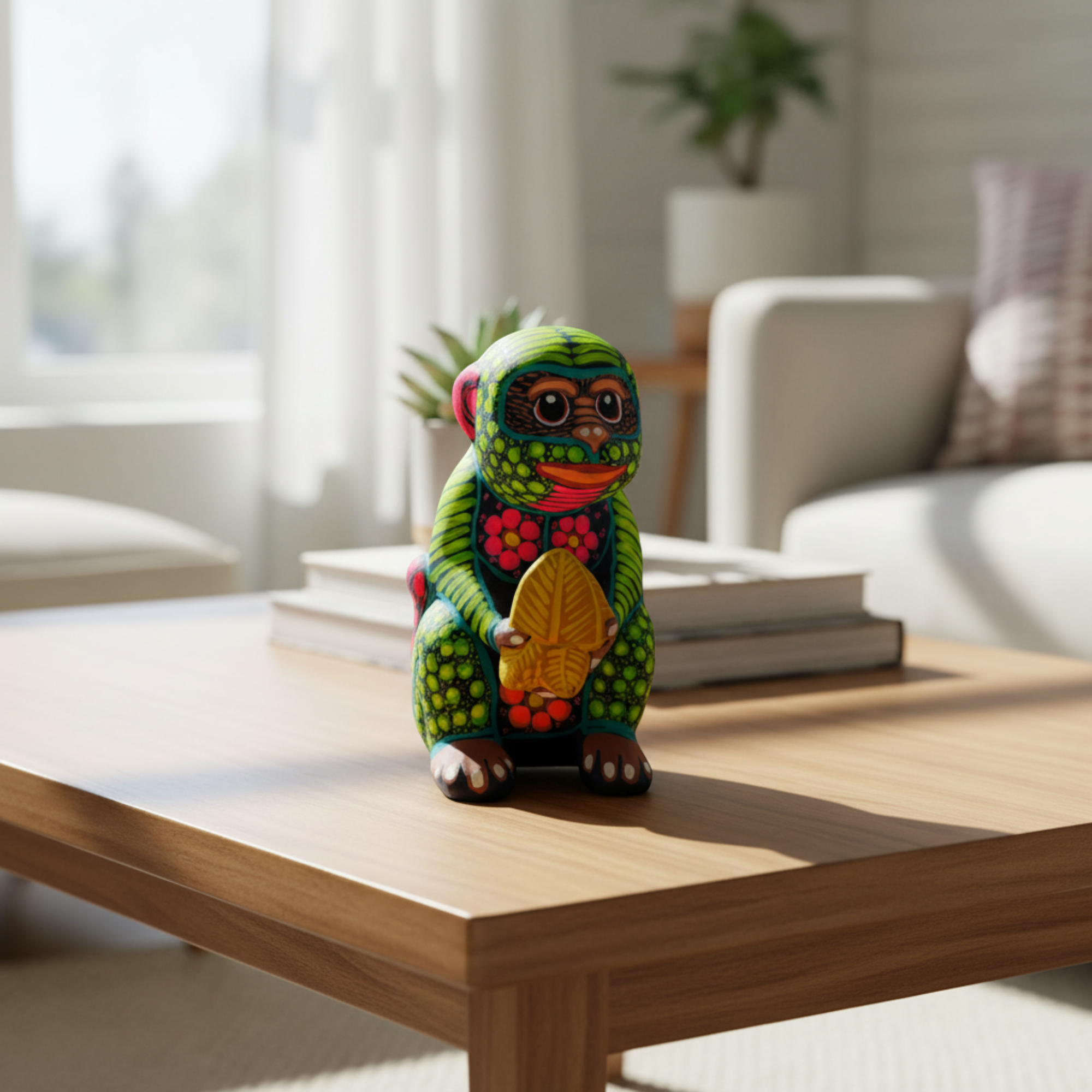 Alebrije Monkey Figurine | Hand-Painted Folk Art