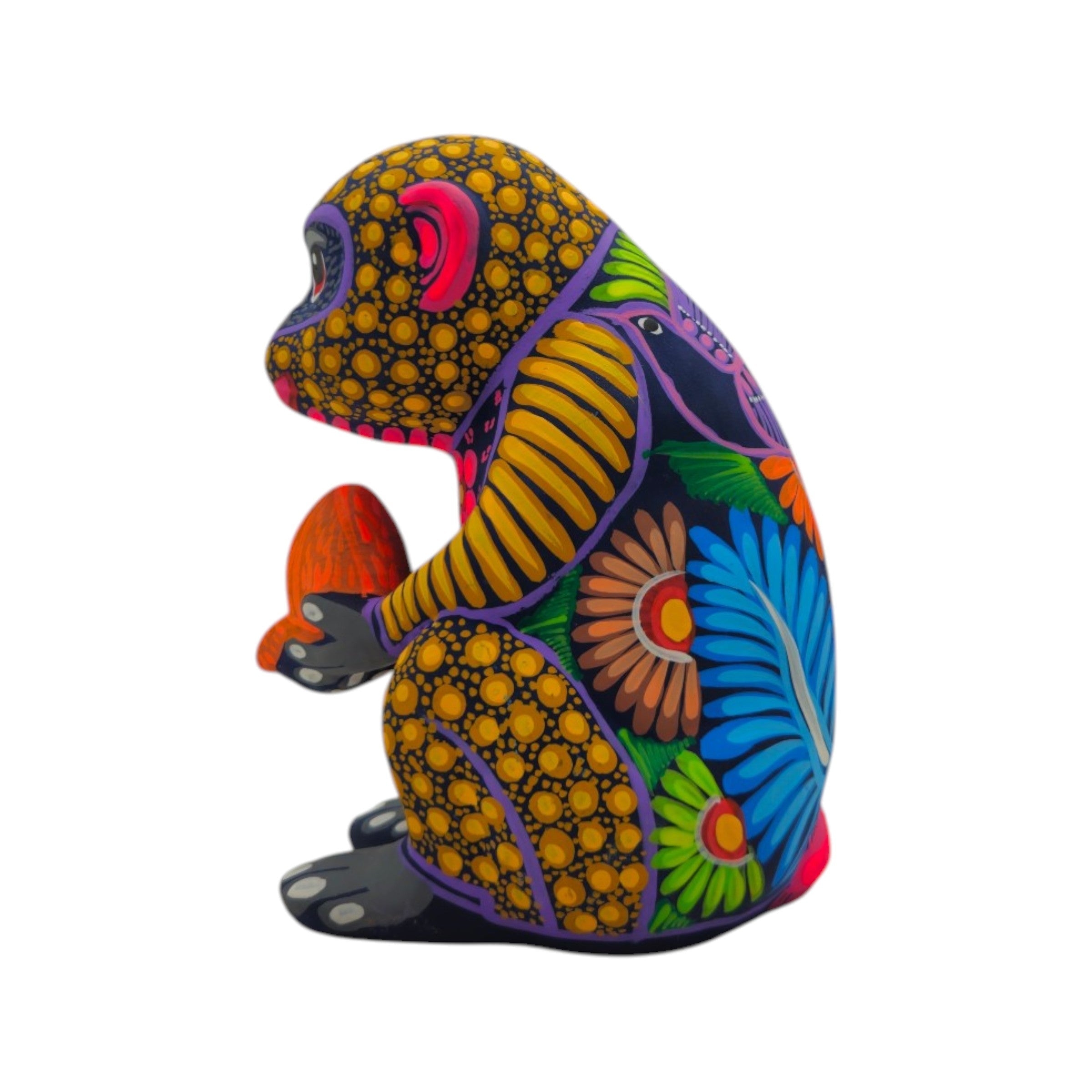 Alebrije Monkey Figurine | Hand-Painted Folk Art