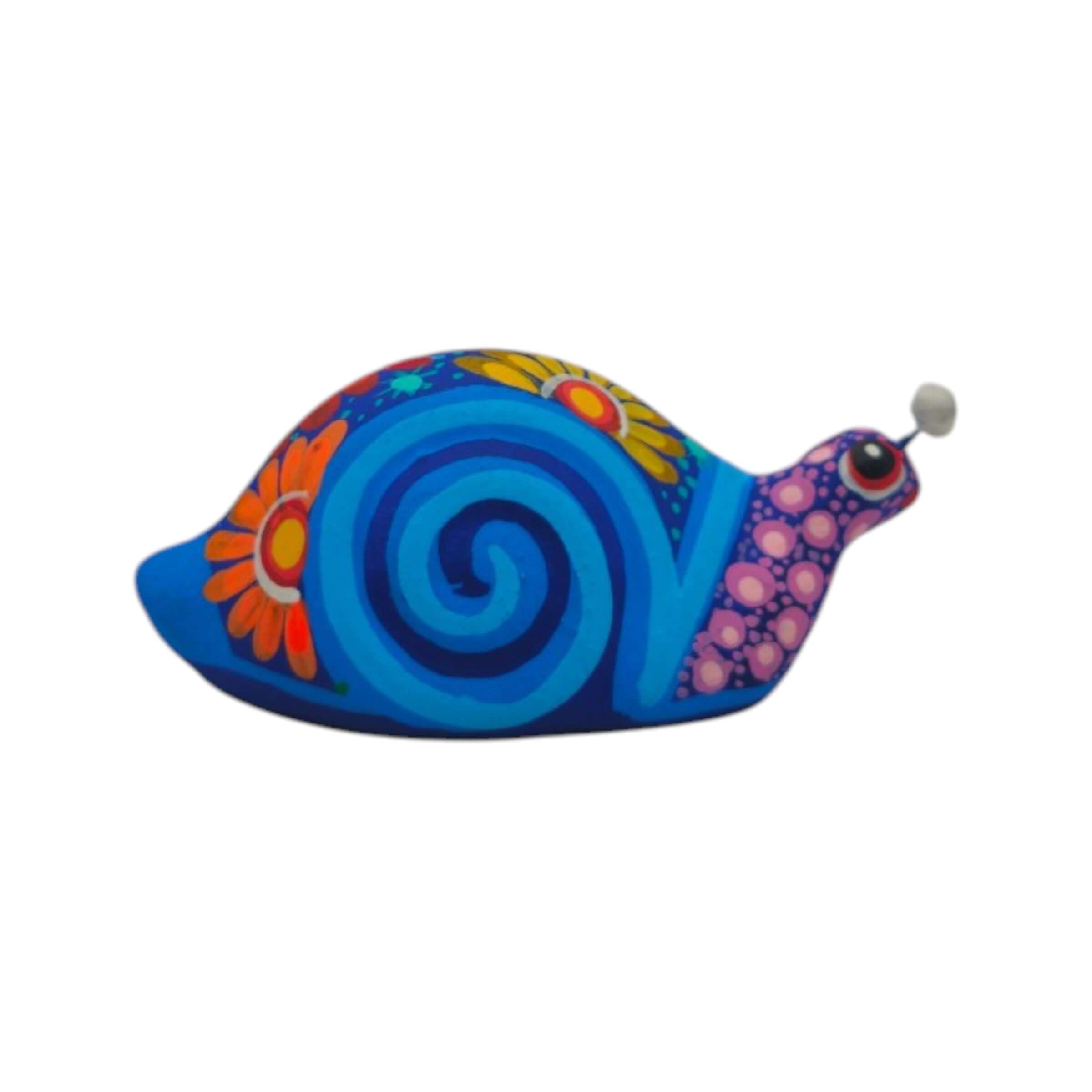Alebrije Snail Figurine | Colorful Hand-Painted Design