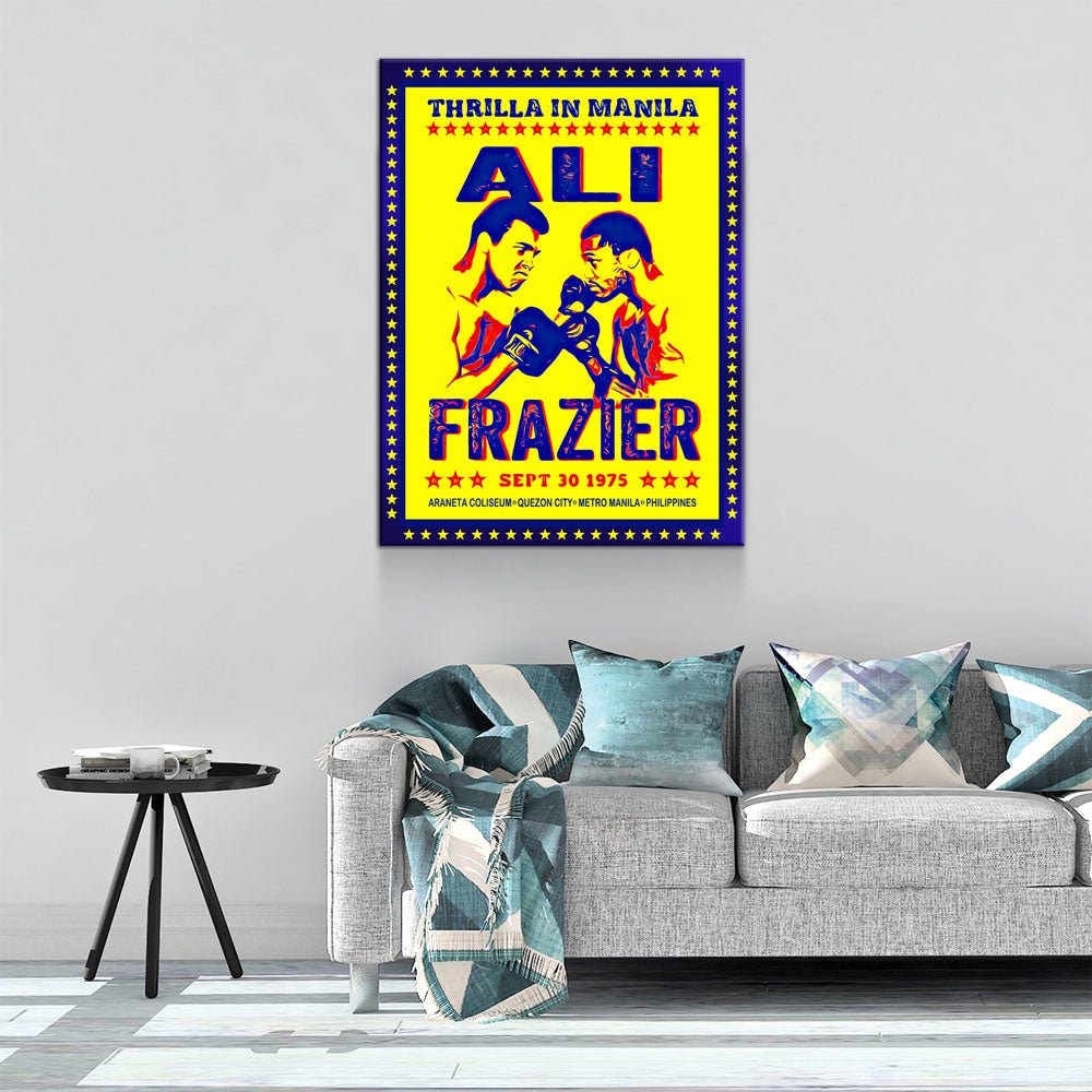Ali Frazier Fight Night Canvas Wall Art, Thrilla In Manila