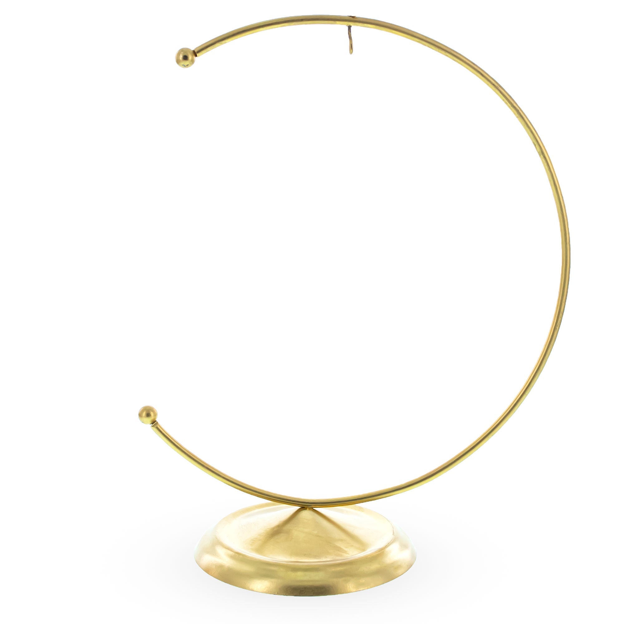 Crescent Moon Gold Metal Ornament Display Stand 8.8 Inches