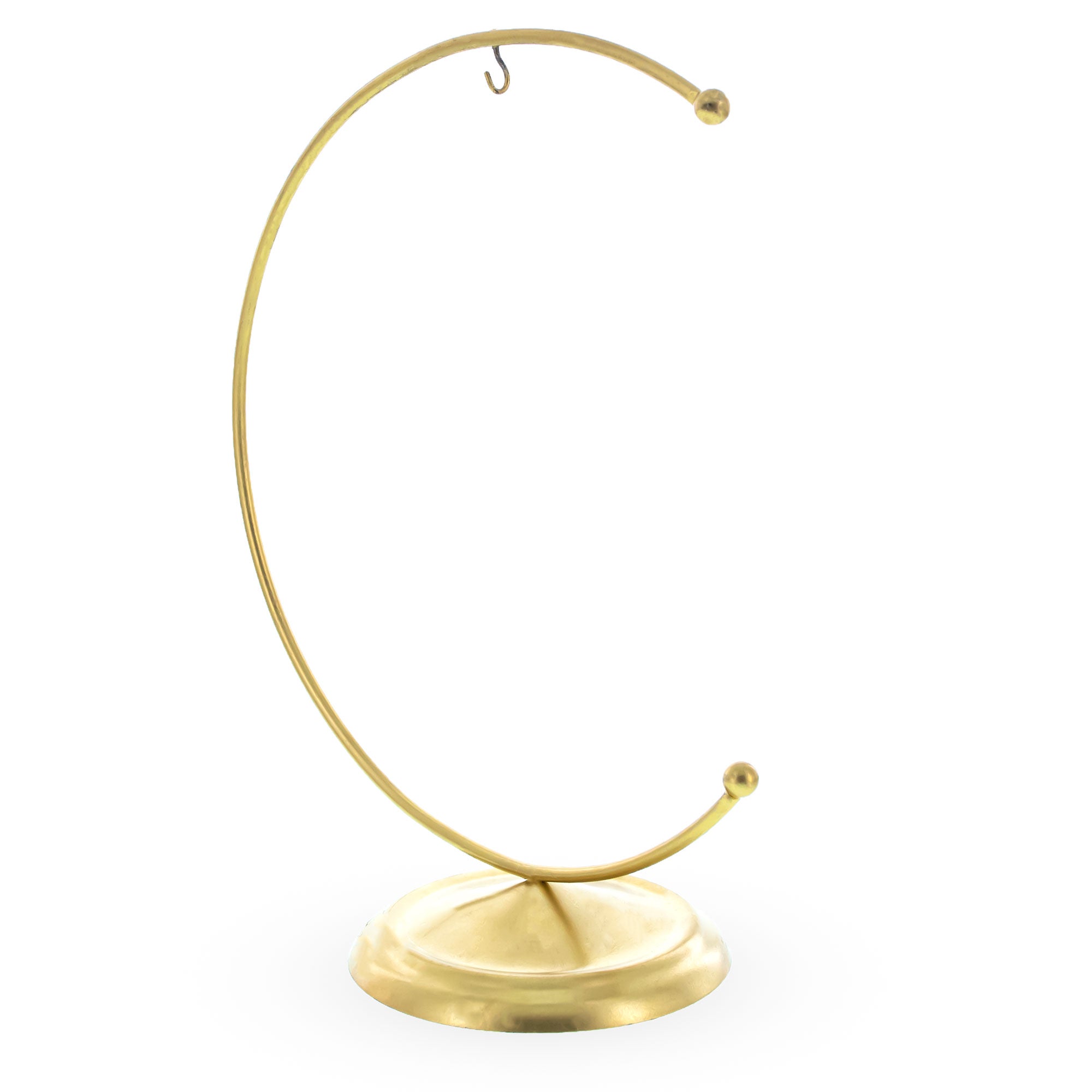 Crescent Moon Gold Metal Ornament Display Stand 8.8 Inches