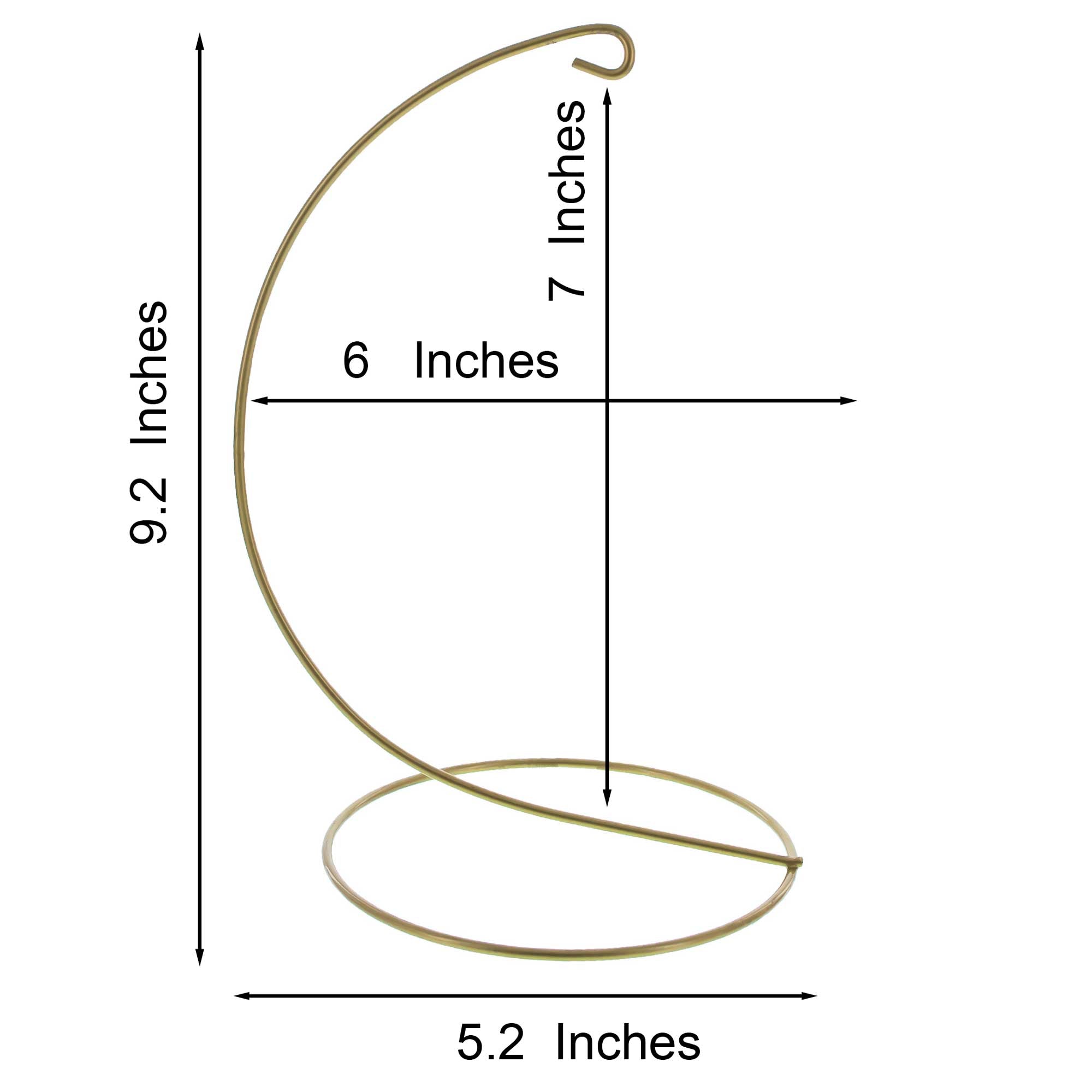 Open Frame Gold Metal Ornament Display Stand 9.2 Inches