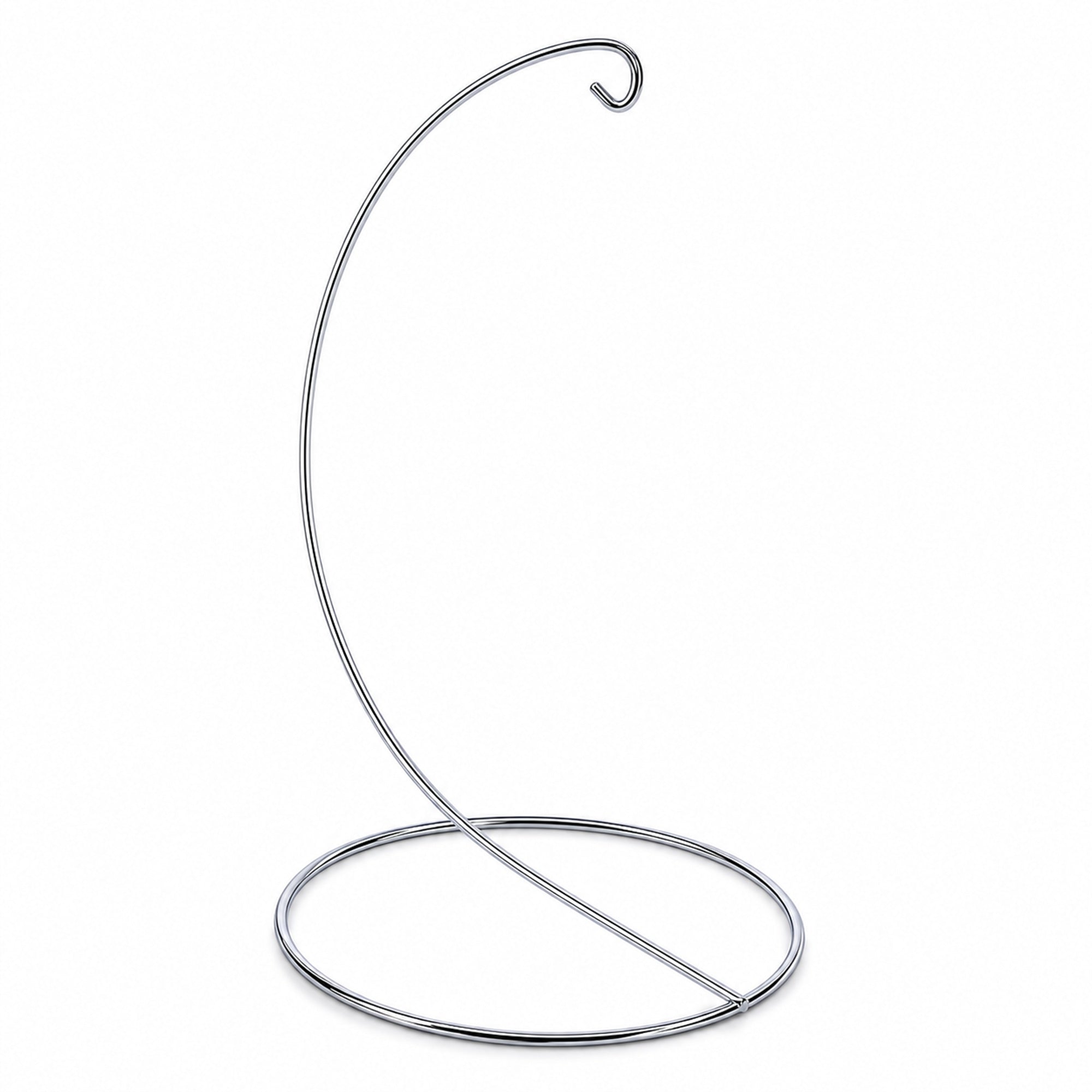 Open Frame Silver Metal Ornament Display Stand 9.2 Inches
