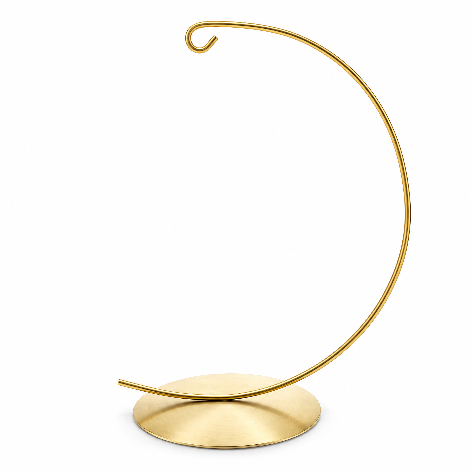 Solid Round Base Gold Metal Ornament Display Stand 7.8 Inches
