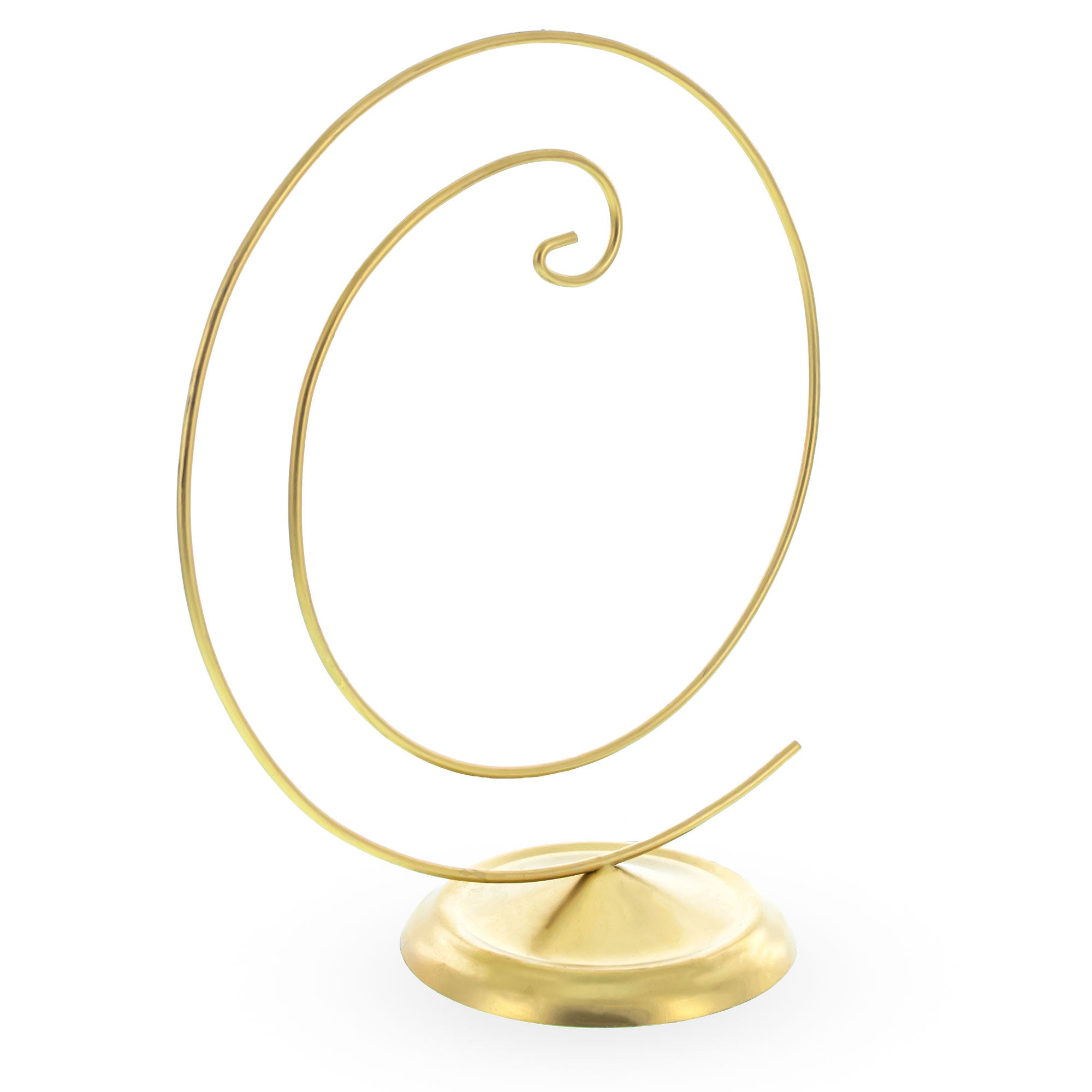 Art Deco Swirl Gold Metal Ornament Display Stand 10 Inches