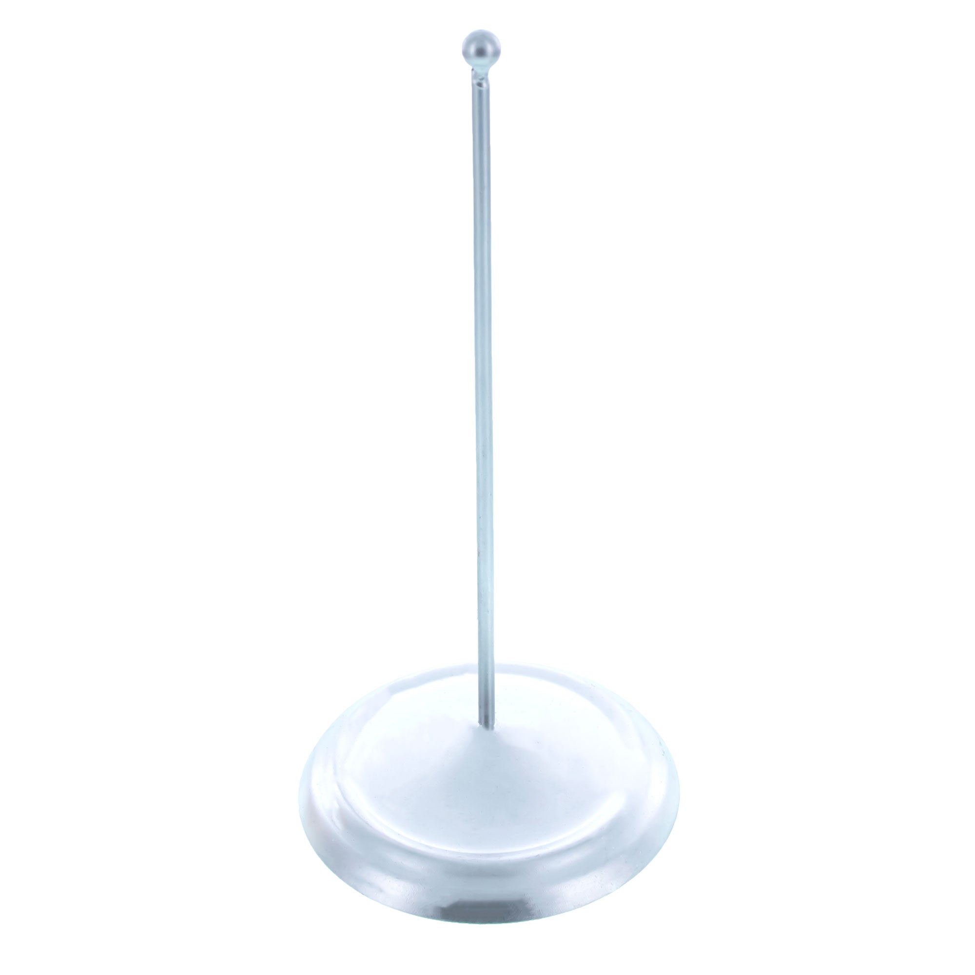 Upright Silver Metal Christmas Tree Topper Finial Stand Display Stand 7.2 Inches