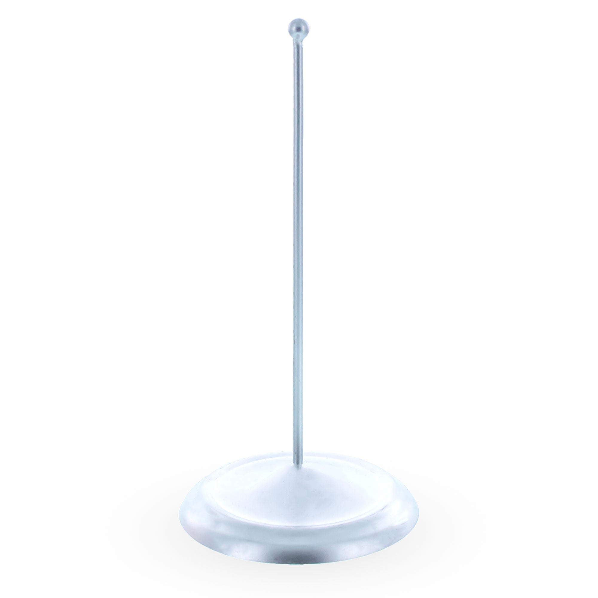 Upright Silver Metal Christmas Tree Topper Finial Stand Display Stand 7.2 Inches