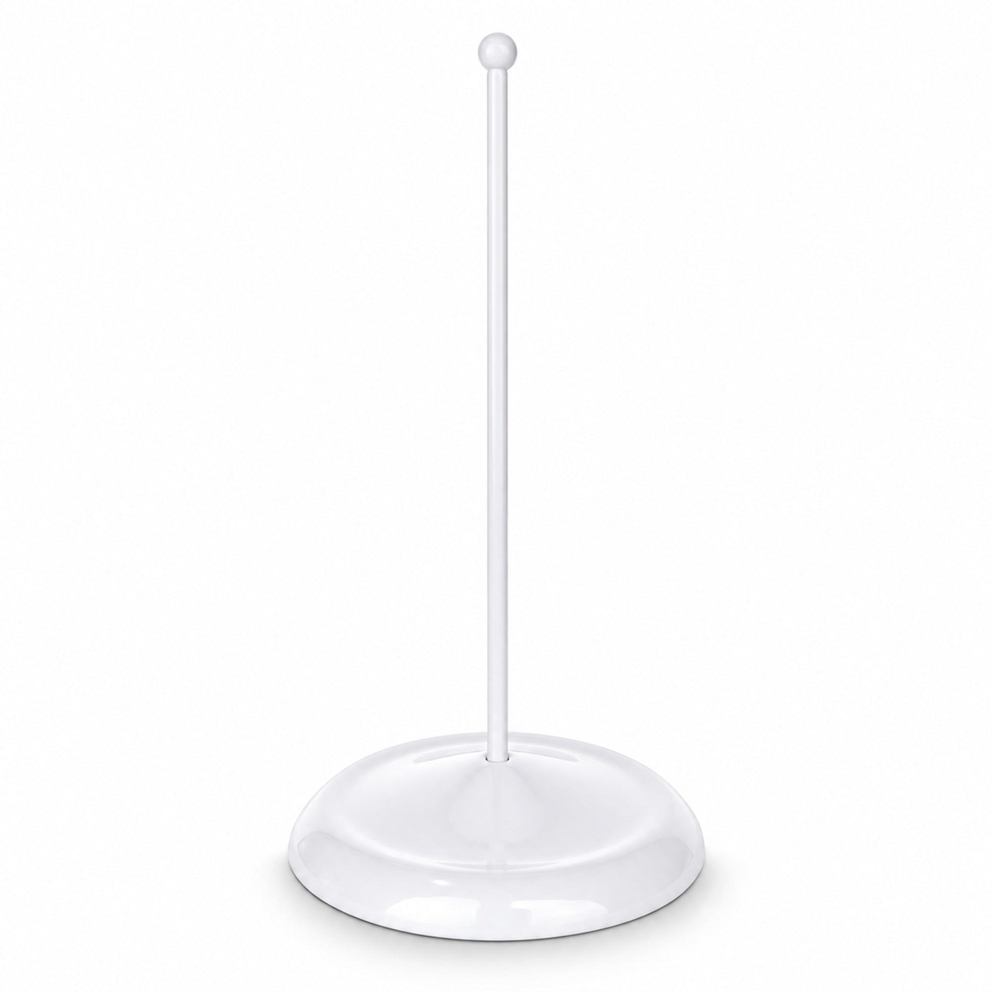 Upright White Metal Christmas Tree Topper Finial Stand Display Stand 7.2 Inches