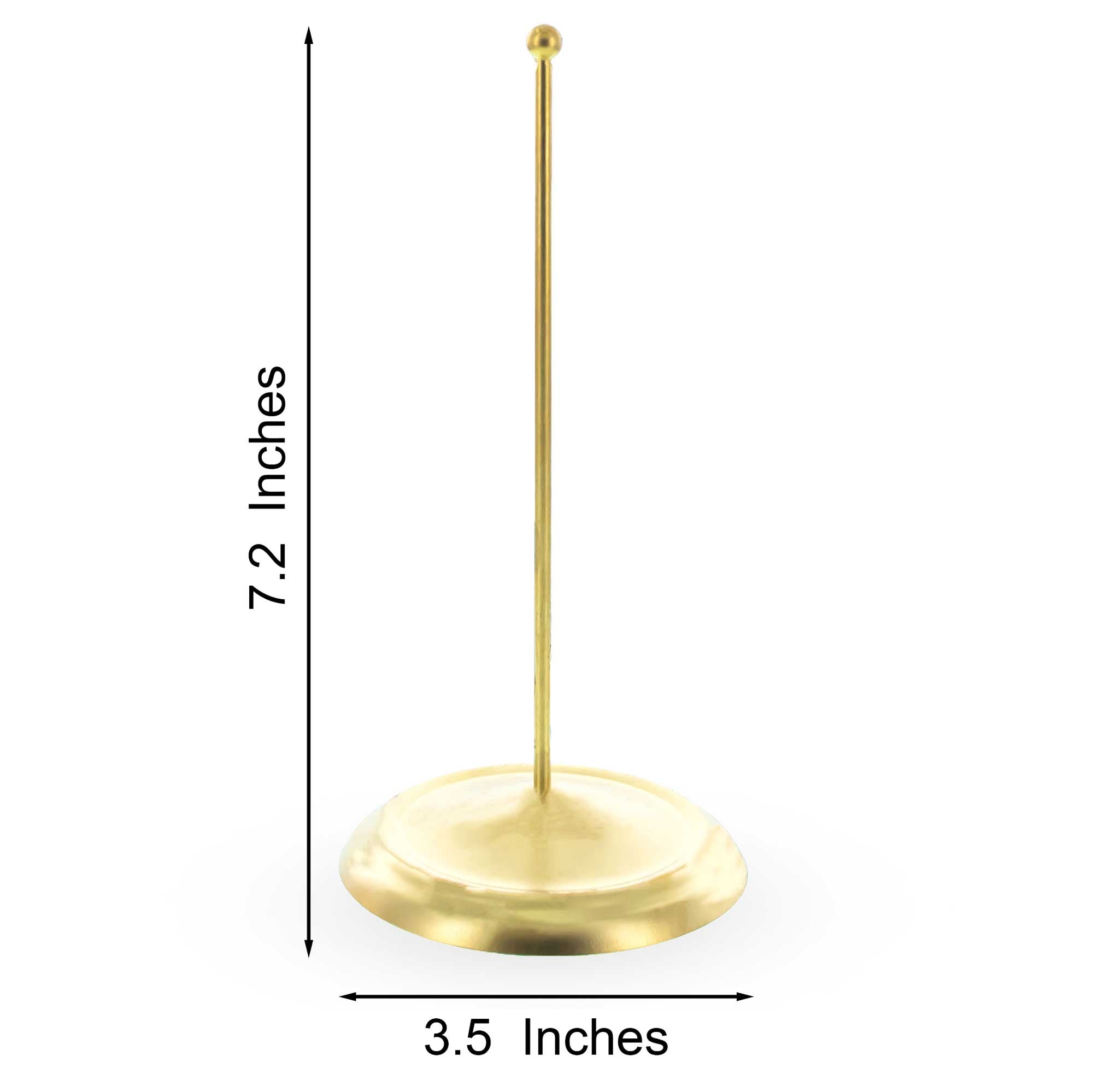Upright Gold Metal Christmas Tree Topper Finial Stand Display Stand 7.2 Inches