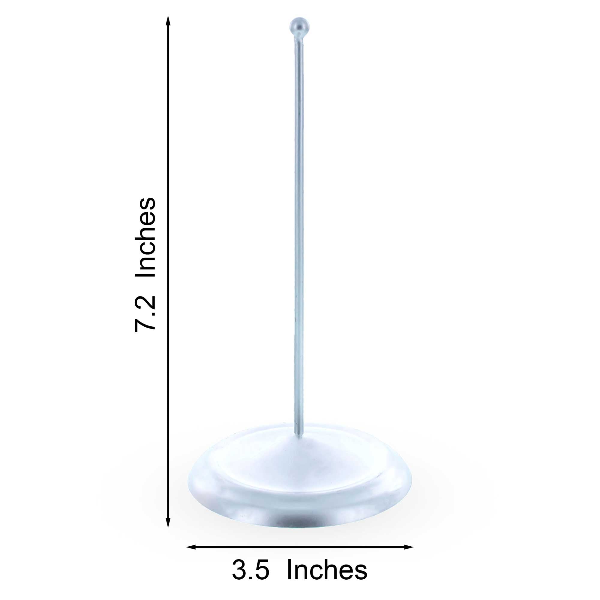 Upright Silver Metal Christmas Tree Topper Finial Stand Display Stand 7.2 Inches