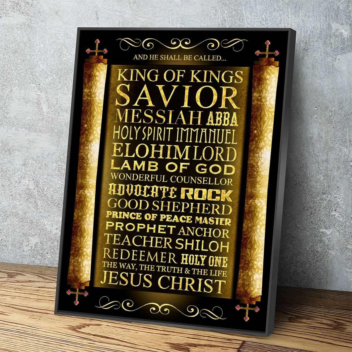 And He Shall Be Called King Of Kings Canvas Wall Art, Religious Decor