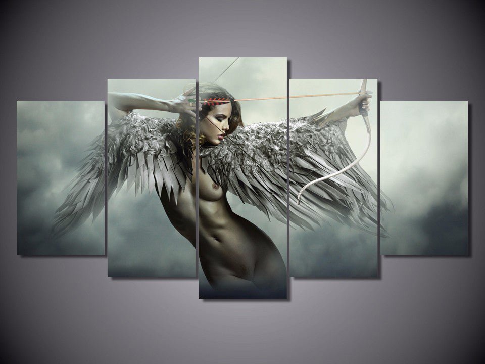Angel Warrior Exotic Fantasy 5-Piece Wall Art Canvas