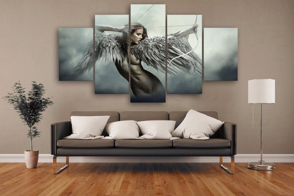 Angel Warrior Exotic Fantasy 5-Piece Wall Art Canvas