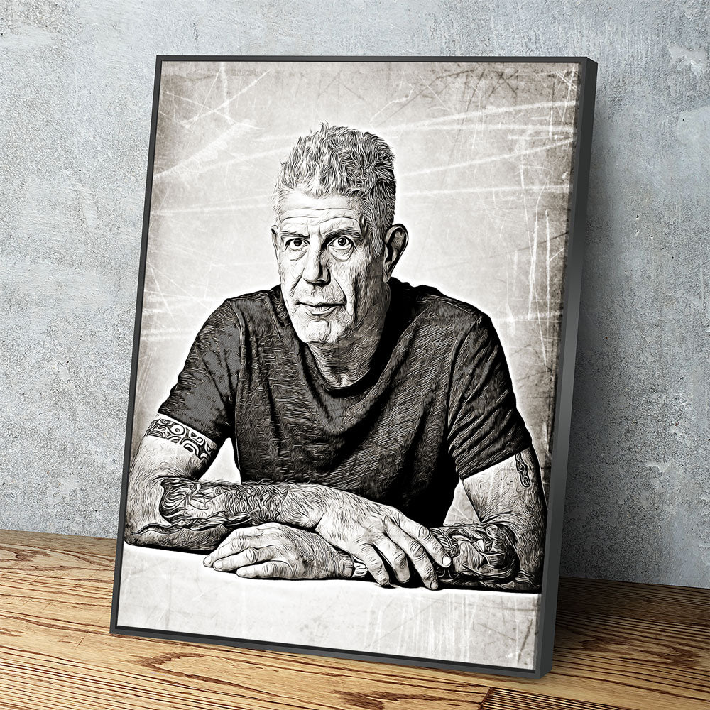 Anthony Bourdain Canvas Wall Art