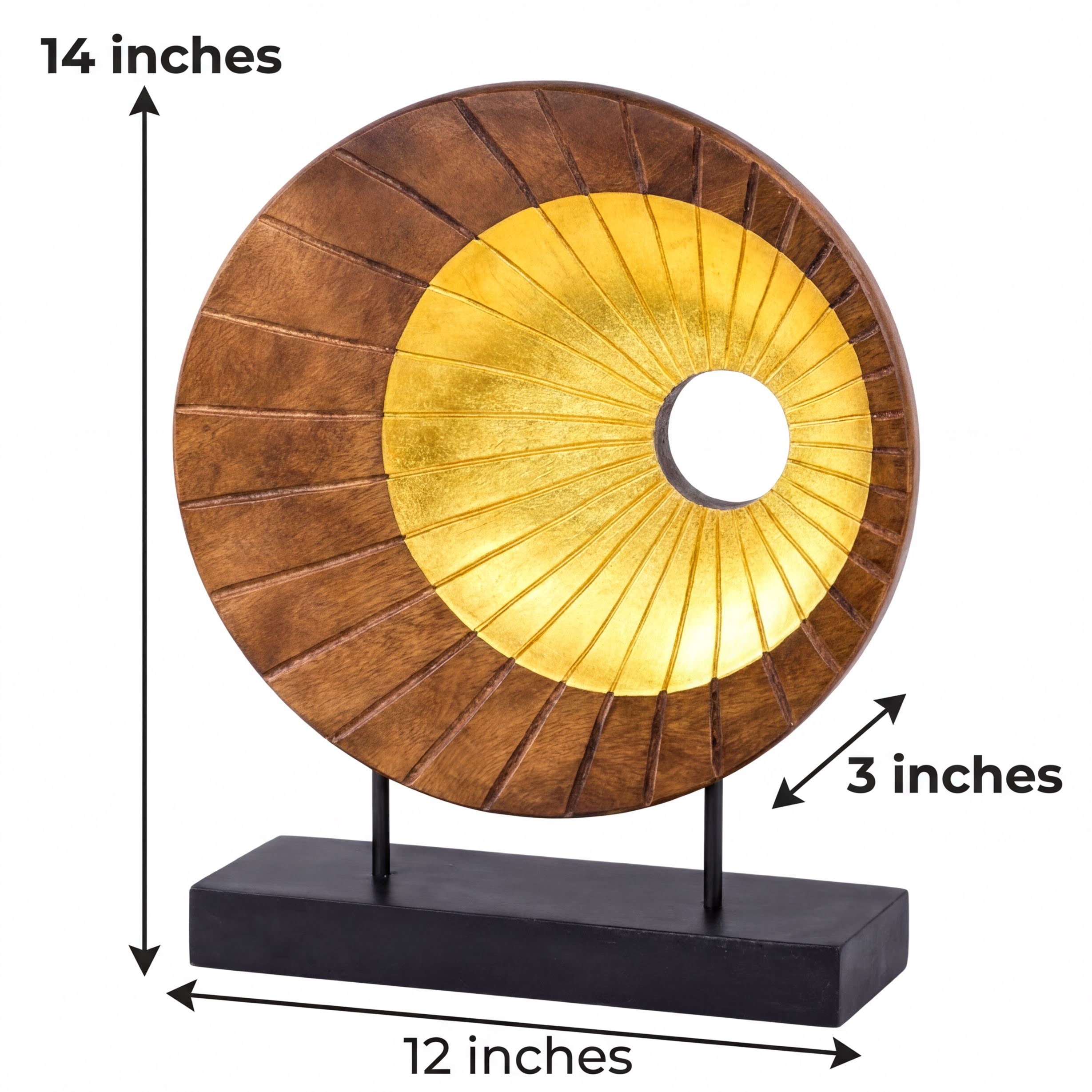 Handmade Wooden Sculpture – Acacia Wood Art Piece | Unique Home Sculpture Decor