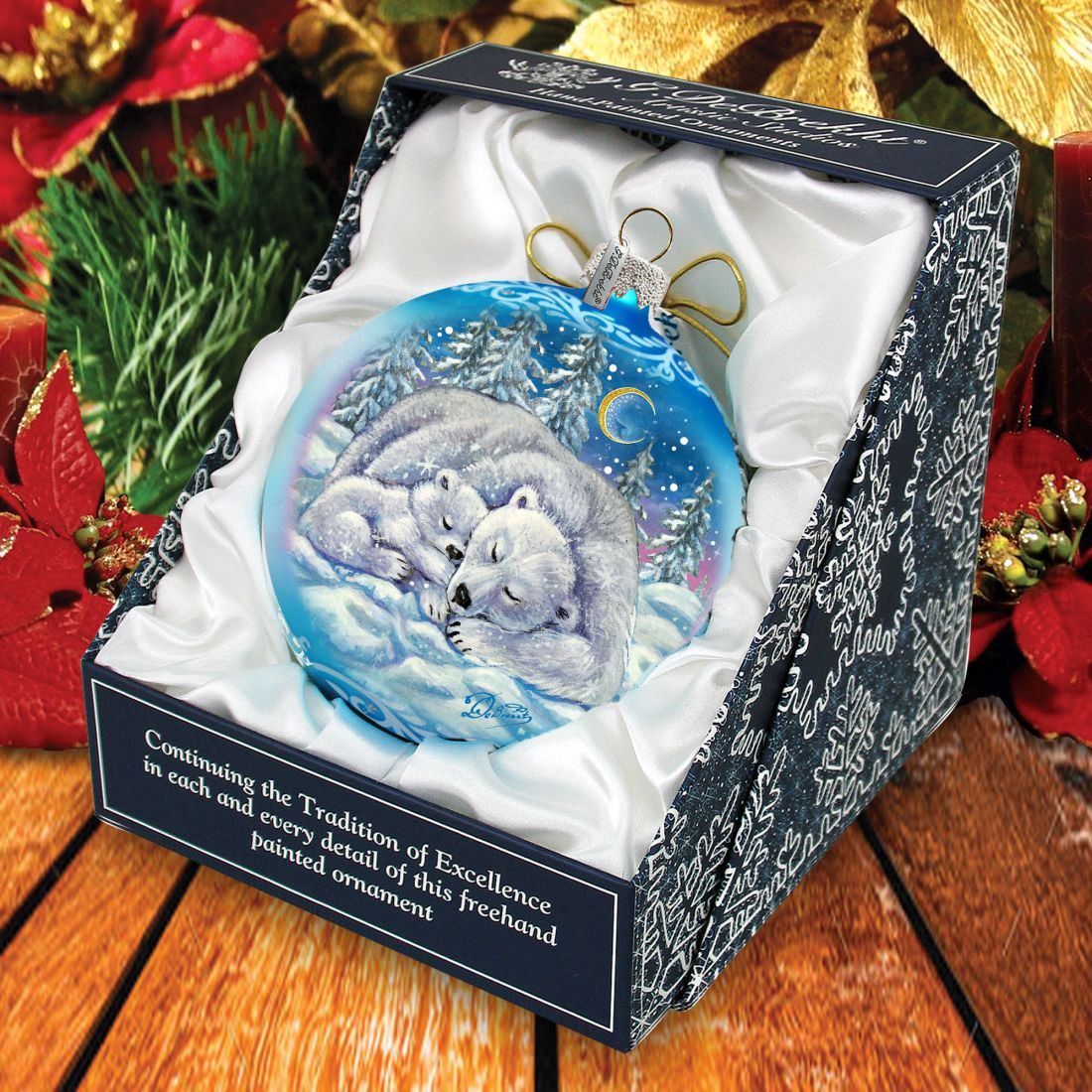 A Comforting Winters Night Limited Edition Glass Ornament by G. Debrekht - Christmas Decor - 73912