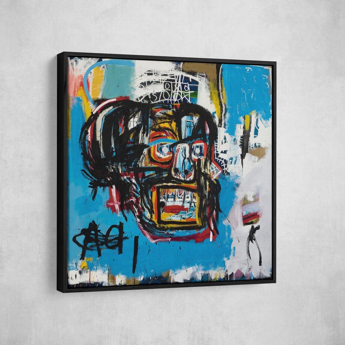 Blue Head Canvas Wall Art, Abstract Art, Modern Wall Art, Neo Expressionism