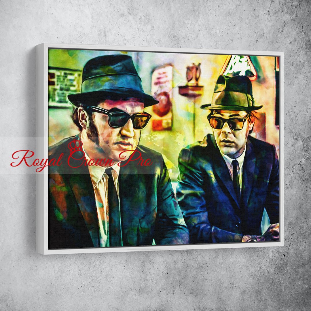 Blues Brothers Canvas Wall Art, Abstract Blues Brothers
