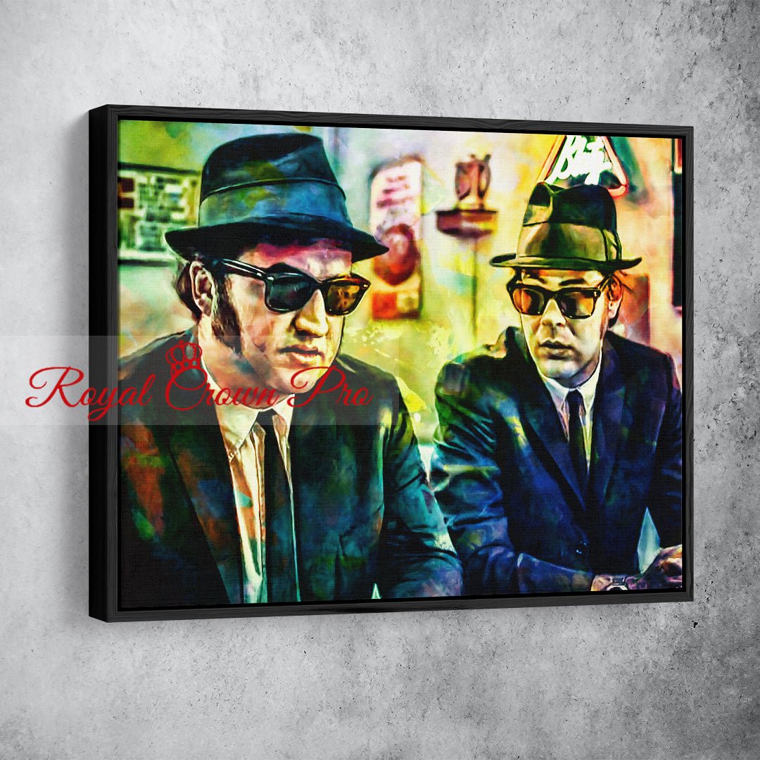 Blues Brothers Canvas Wall Art, Abstract Blues Brothers