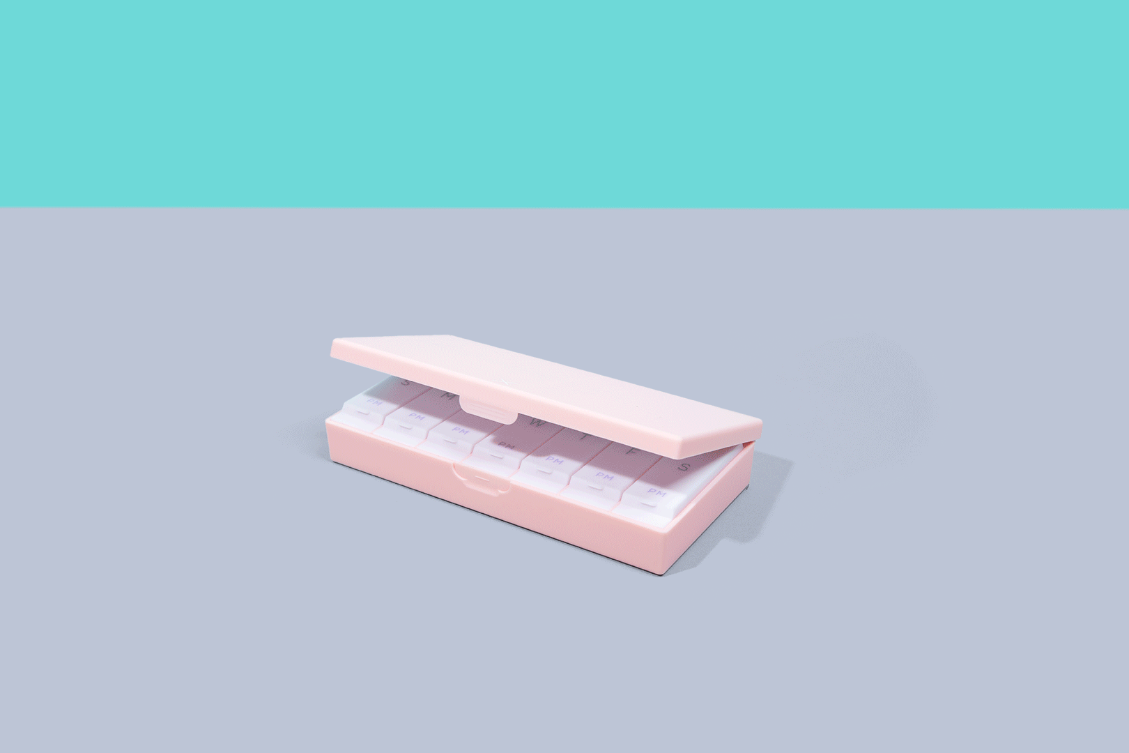Blush Pink AM/PM Pill Box
