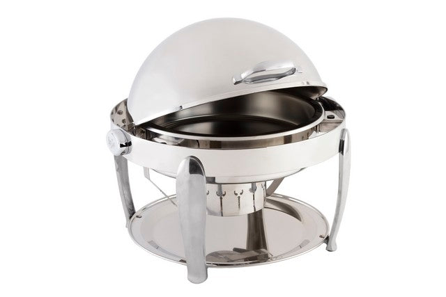 Bon Chef 10001CH Manhattan Non Dripless Round Chafer & Chrome Trim