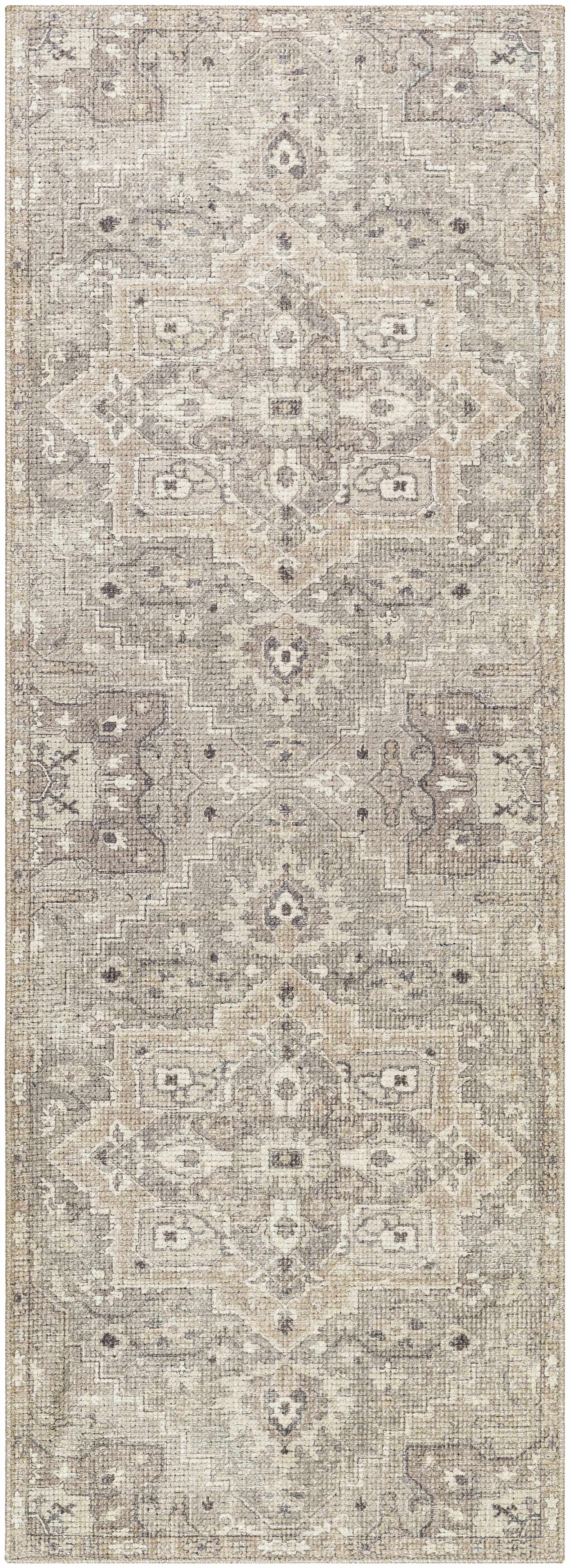 Elle Medallion Light Gray 7ft Runner Rug - Livabliss x Becki Owens