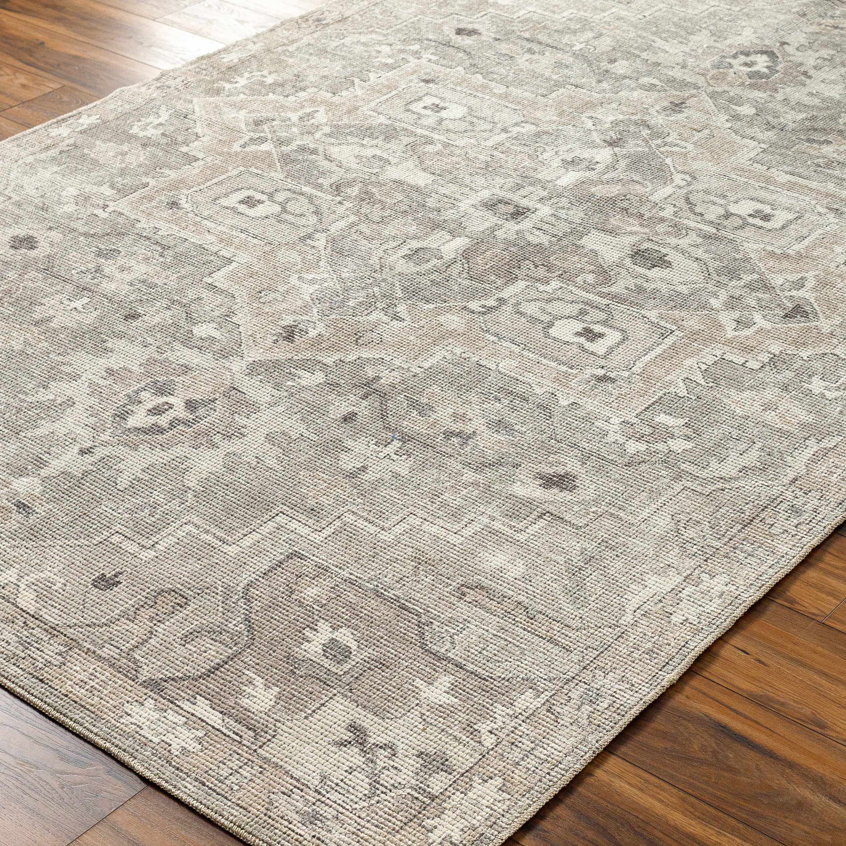 Elle Medallion Light Gray 7ft Runner Rug - Livabliss x Becki Owens