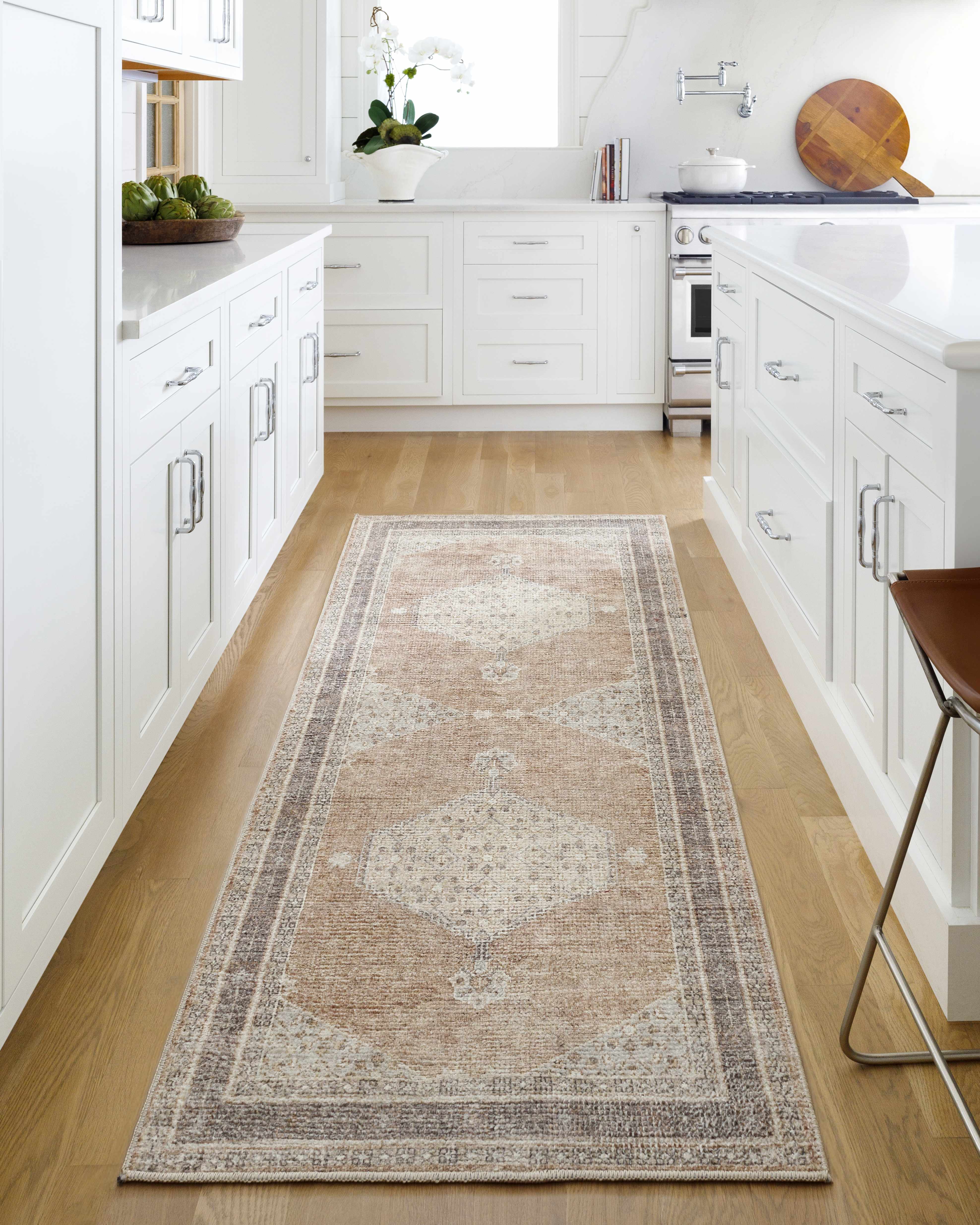 Lila Medallion Tan 7ft Runner Rug - Livabliss x Becki Owens