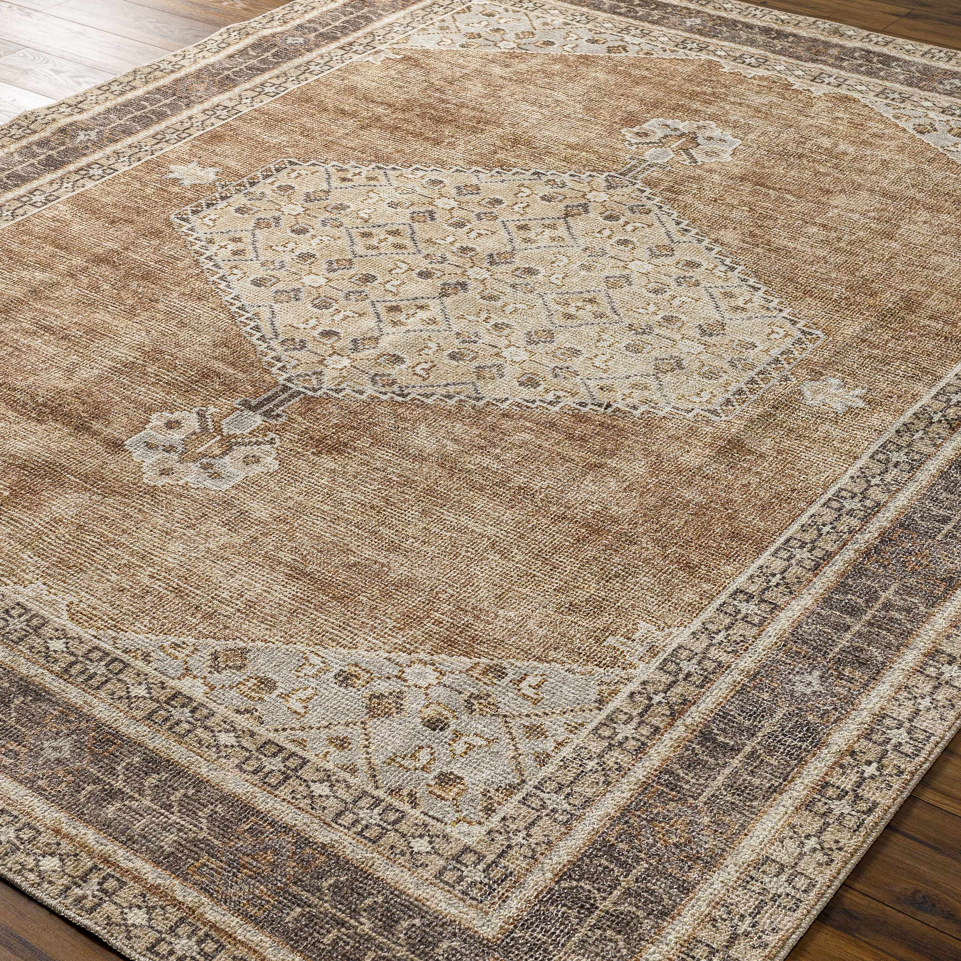 Lila Medallion Tan 7ft Runner Rug - Livabliss x Becki Owens
