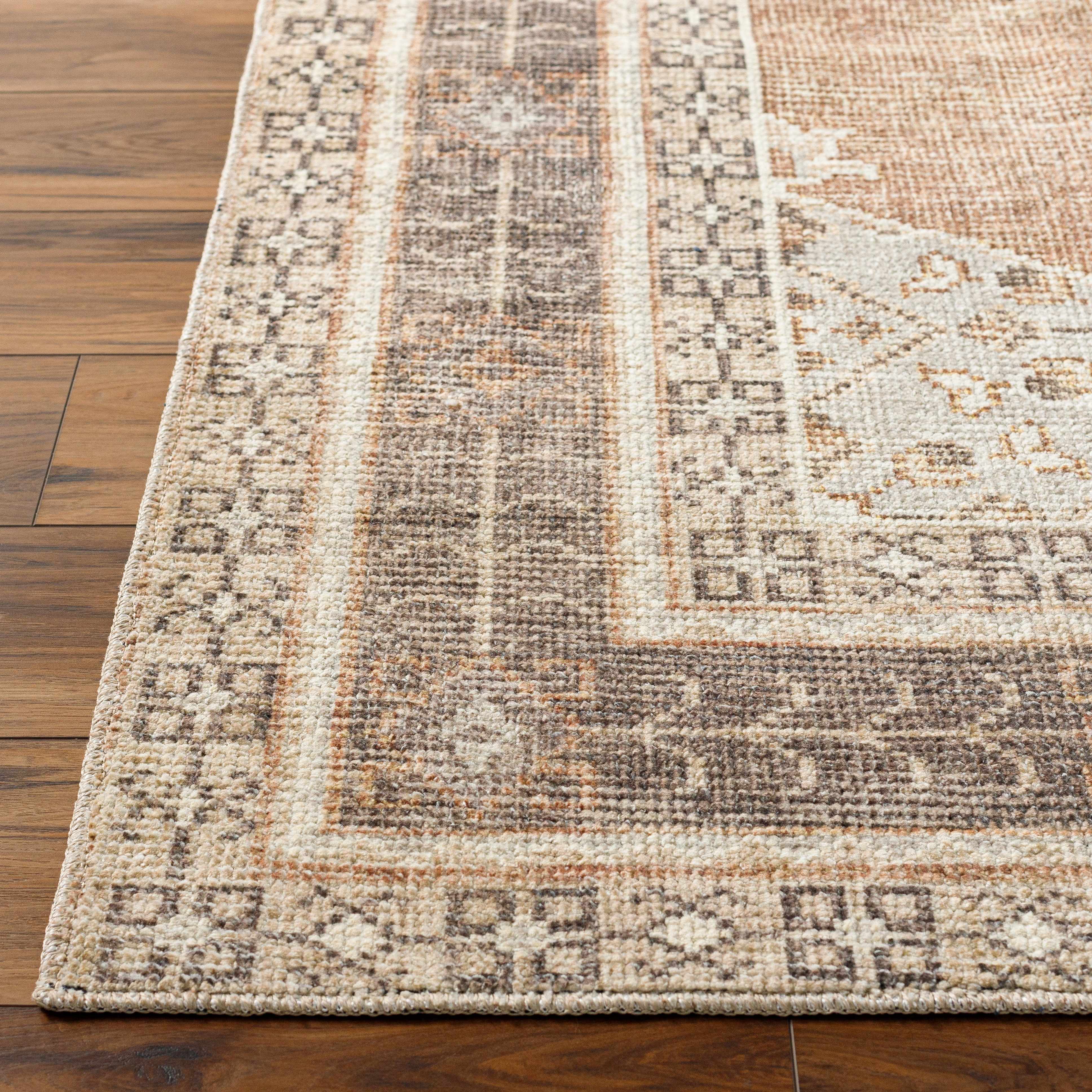 Lila Medallion Tan 7ft Runner Rug - Livabliss x Becki Owens
