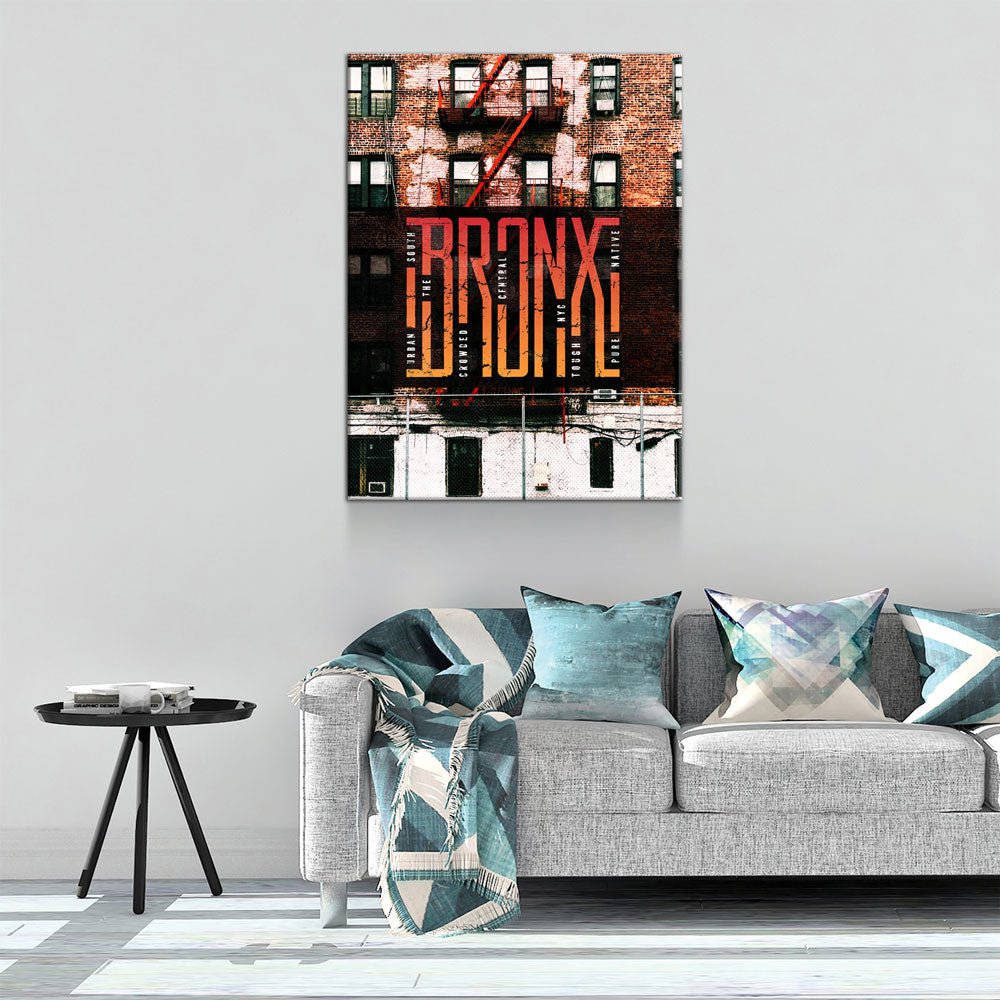 Bronx Canvas Wall Art,Urban Decor, New York Wall Art