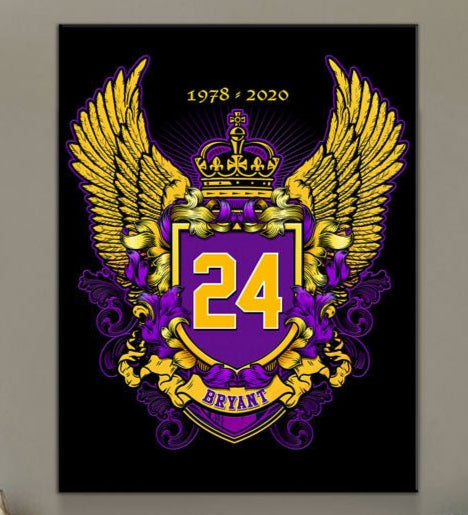 Bryant 24 Canvas Wall Art, Purple Gold