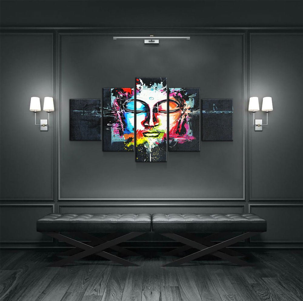 Buddha Mind Abstract 5-Piece Wall Art Canvas