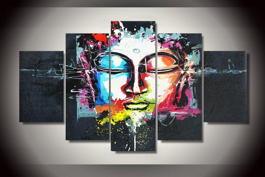 Buddha Mind Abstract 5-Piece Wall Art Canvas