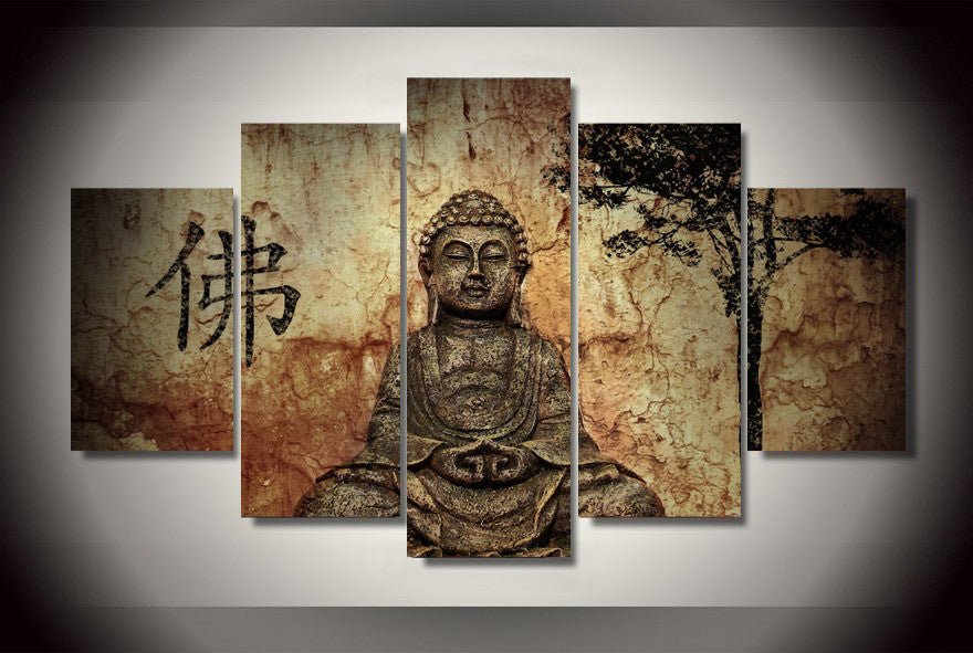 Buddha Mind And Soul 5-Piece Wall Art Canvas