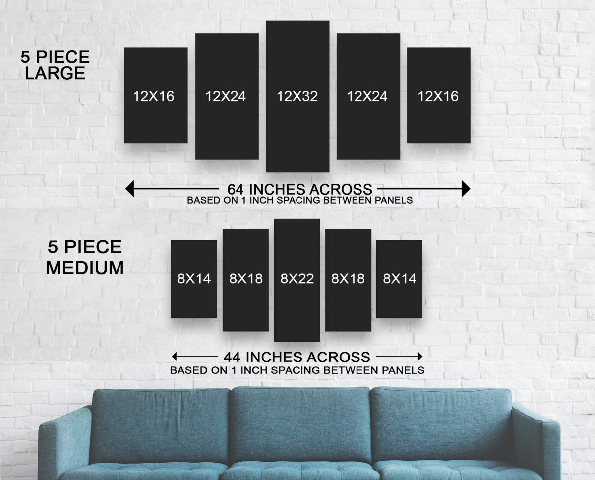 Buddha Mind And Soul 5-Piece Wall Art Canvas