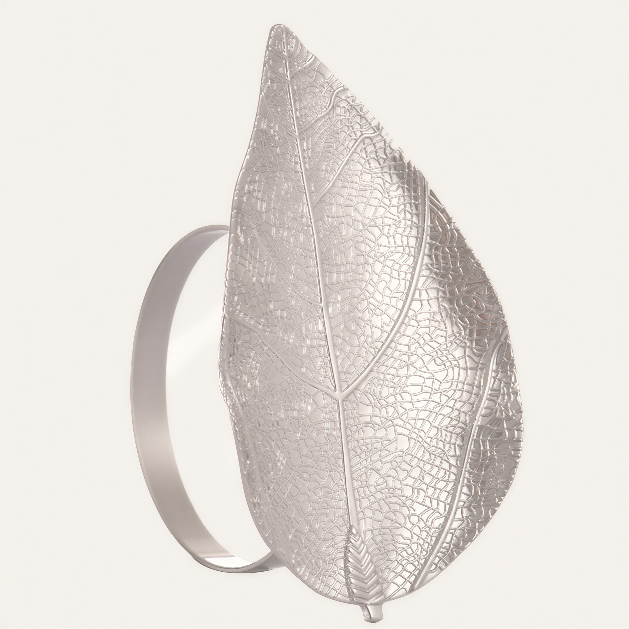 Silver Leaf Napkin Rings – Elegant Decorative Table Setting Rings in Rust-Resistant Alloy